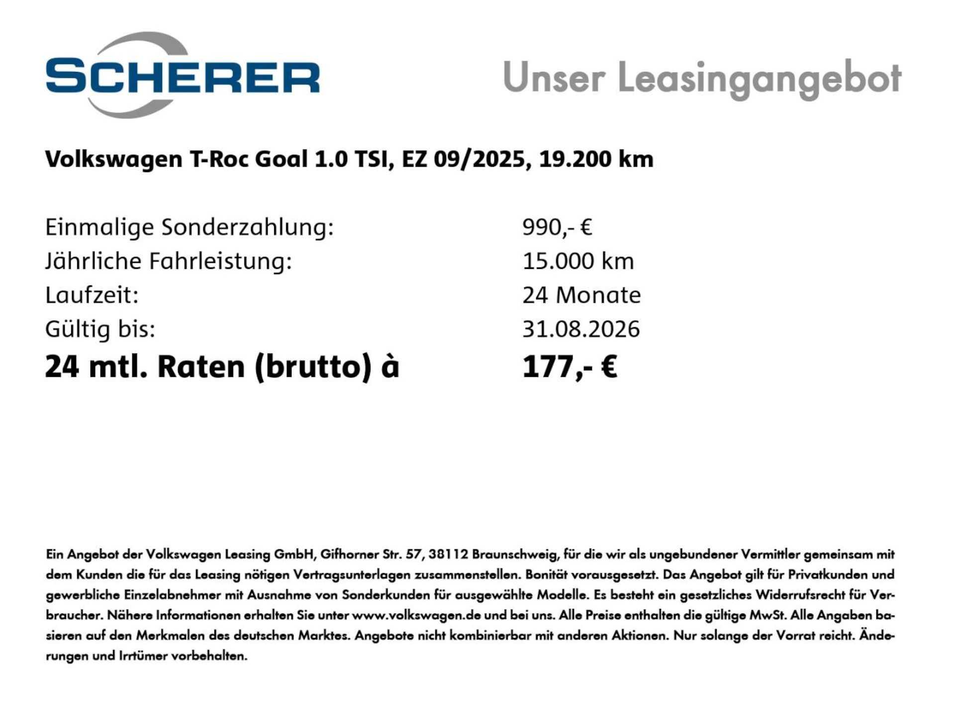 Volkswagen T-Roc Life