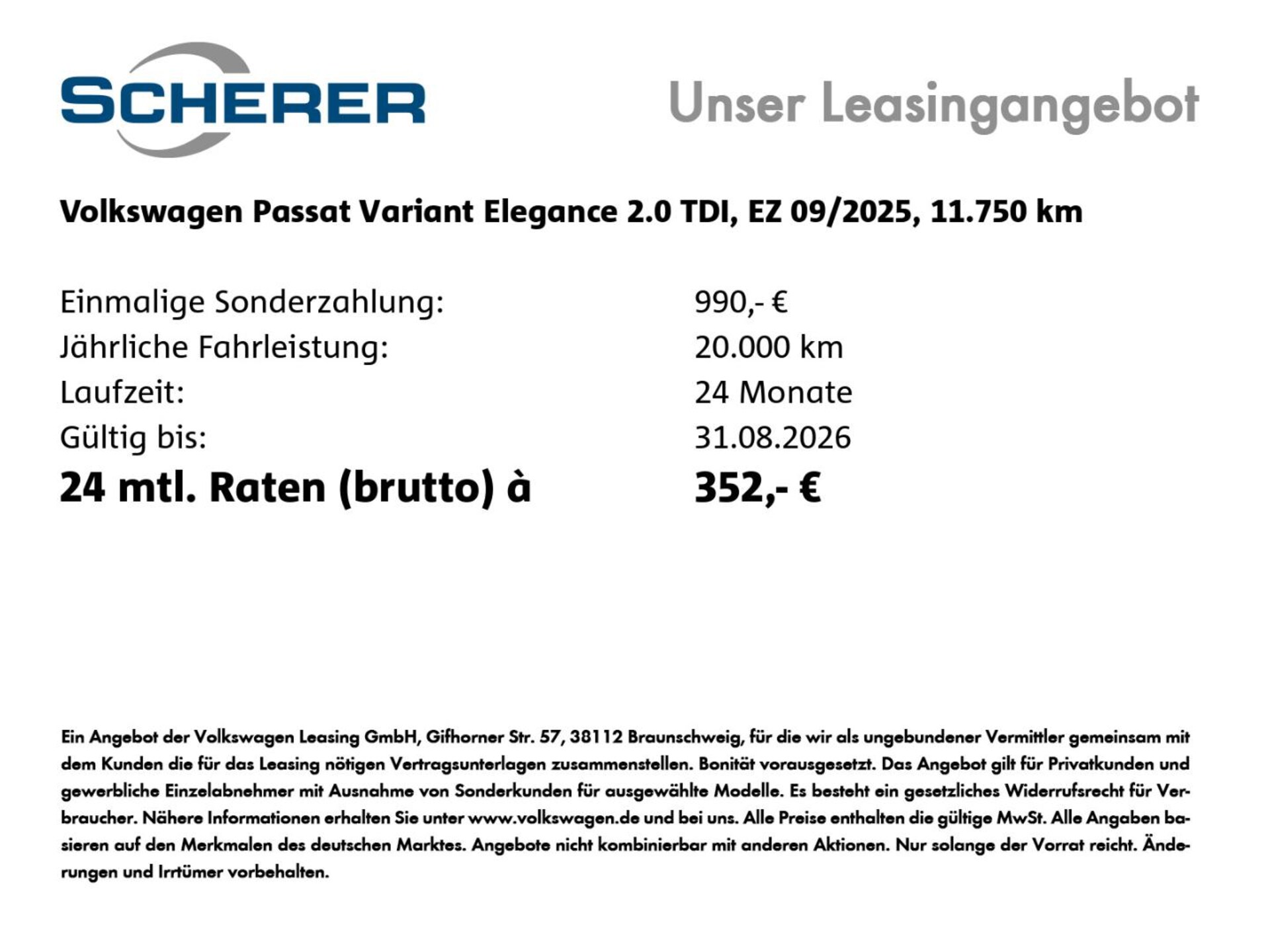 Volkswagen Passat Elegance
