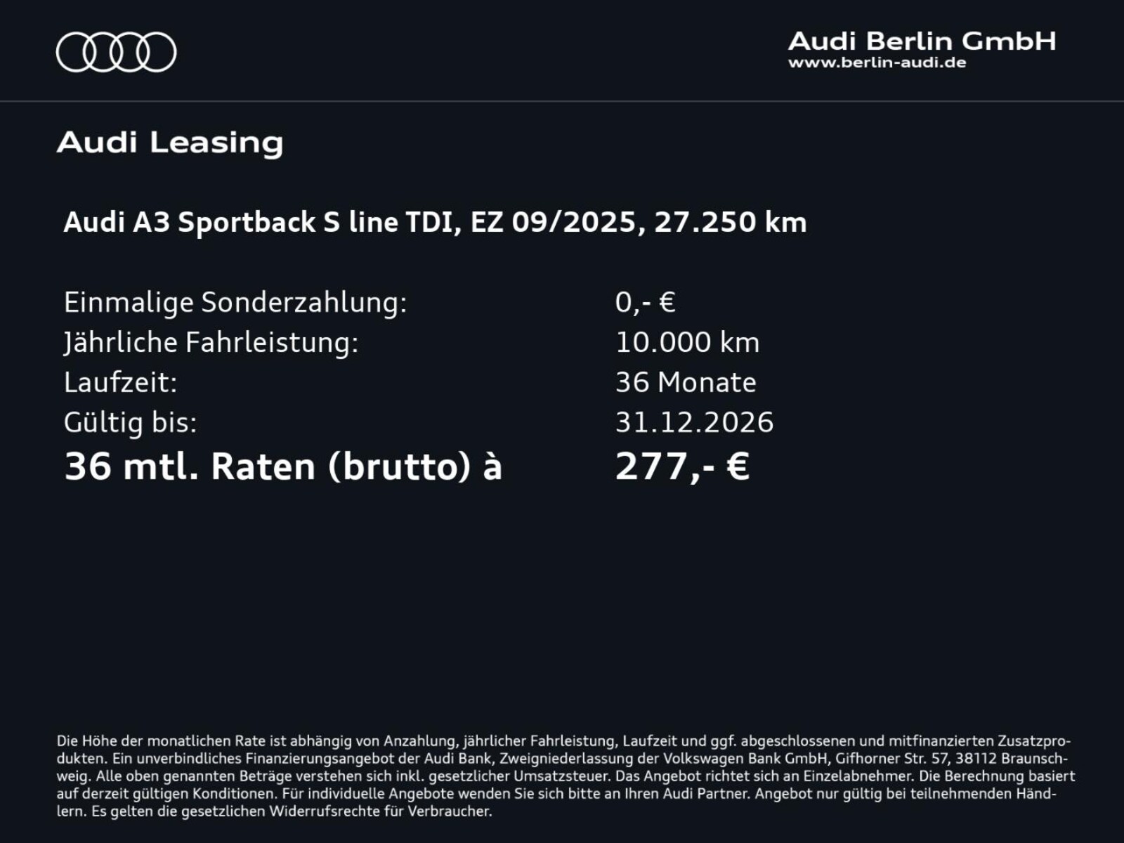 Audi A3 Sportback – Bild 4