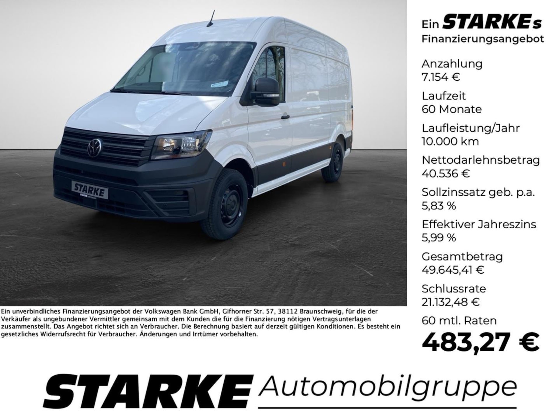 Volkswagen Crafter Kasten mittlerer Radstand