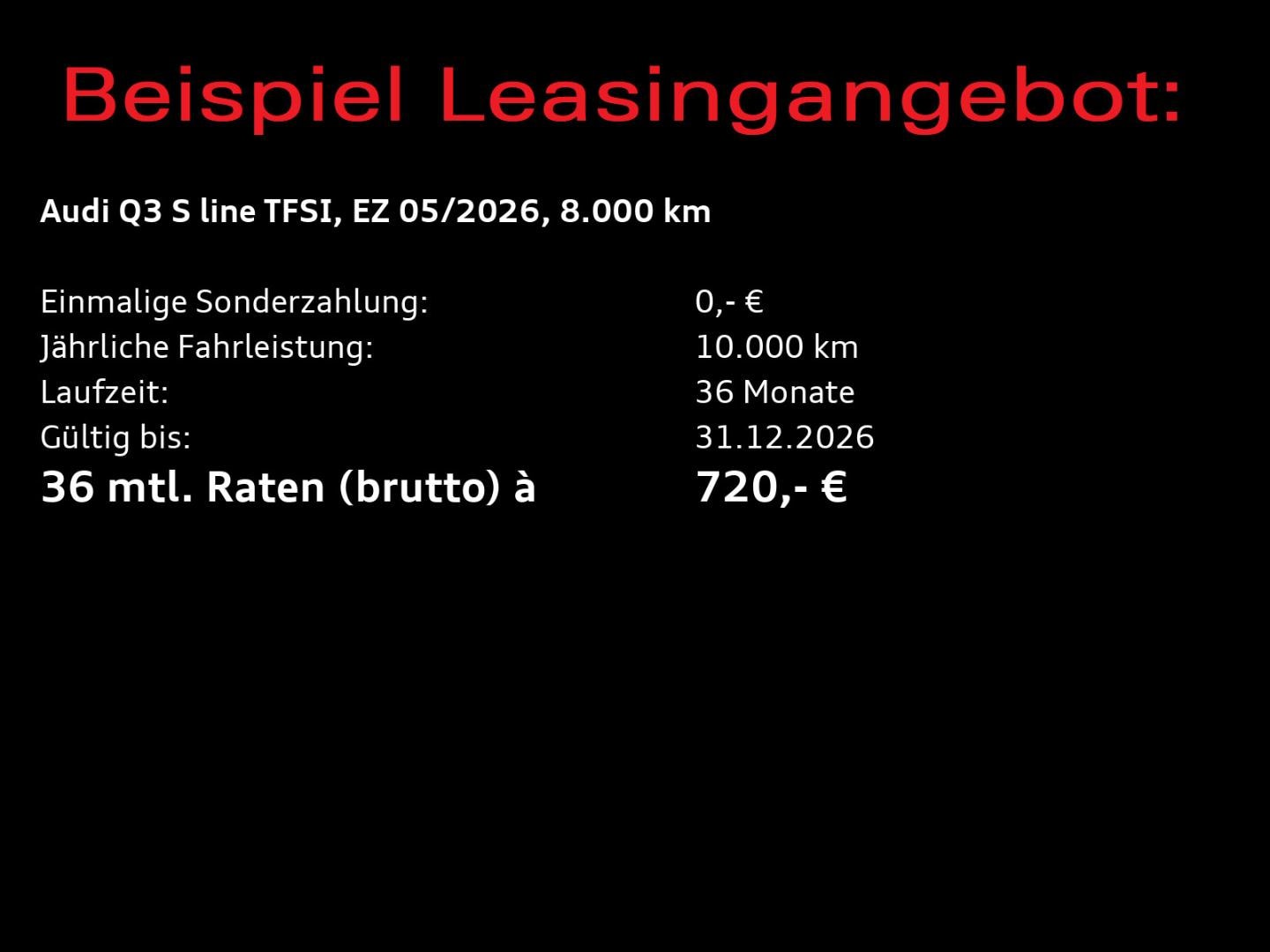 Bild über Audi Q3 SUV TFSI quattro 195 kW S tronic - für weitere Informationen kontaktieren Sie den Audi Partner