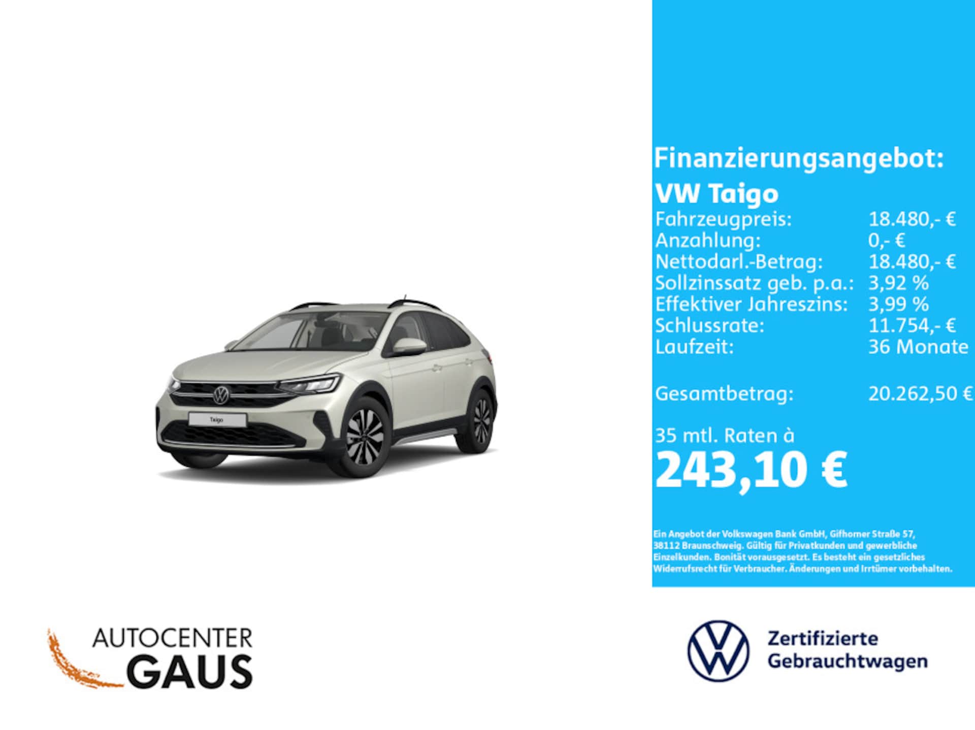 Volkswagen Taigo MOVE