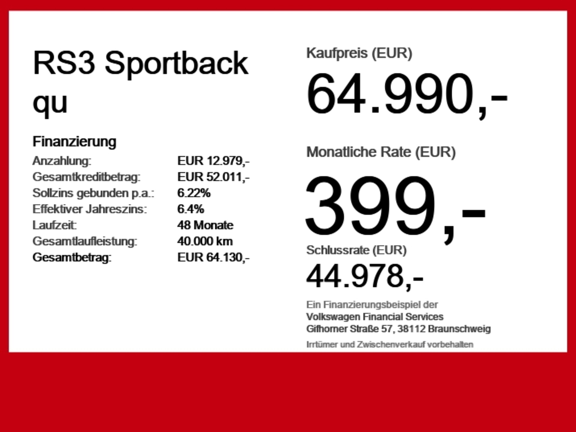 Audi RS 3 Sportback