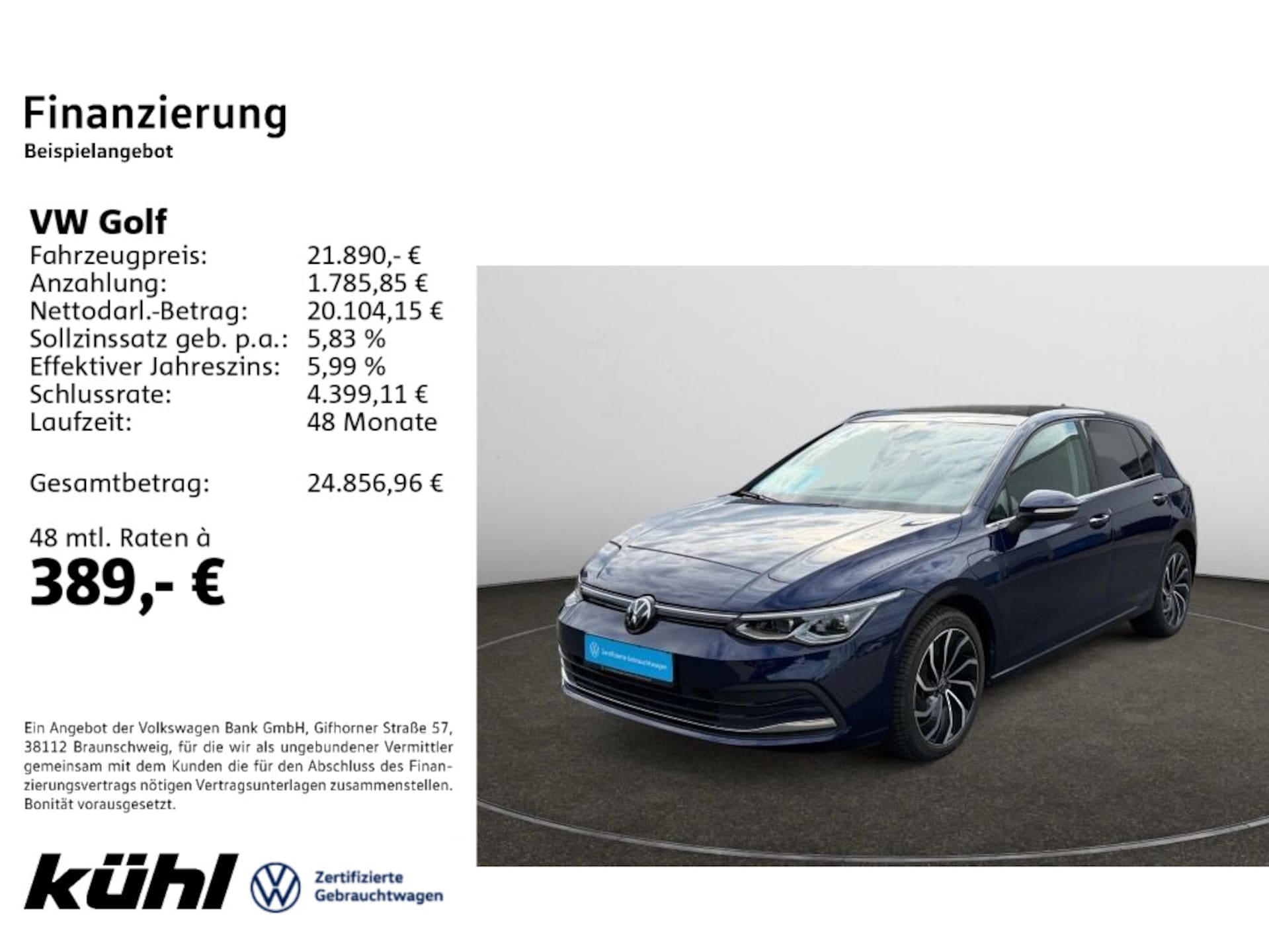 Volkswagen Golf — Volkswagen Golf Golf VIII 1.4 TSI eHybrid Style Navi,AHK,Pano,Matrix,Standhz.,
