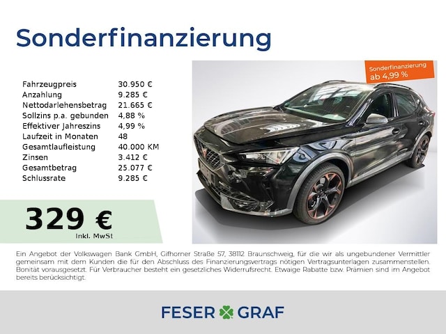 CUPRA Formentor VZ 2.0 TFSI 4x4 DSG ACC Hecklappe elek (DKT5013729)