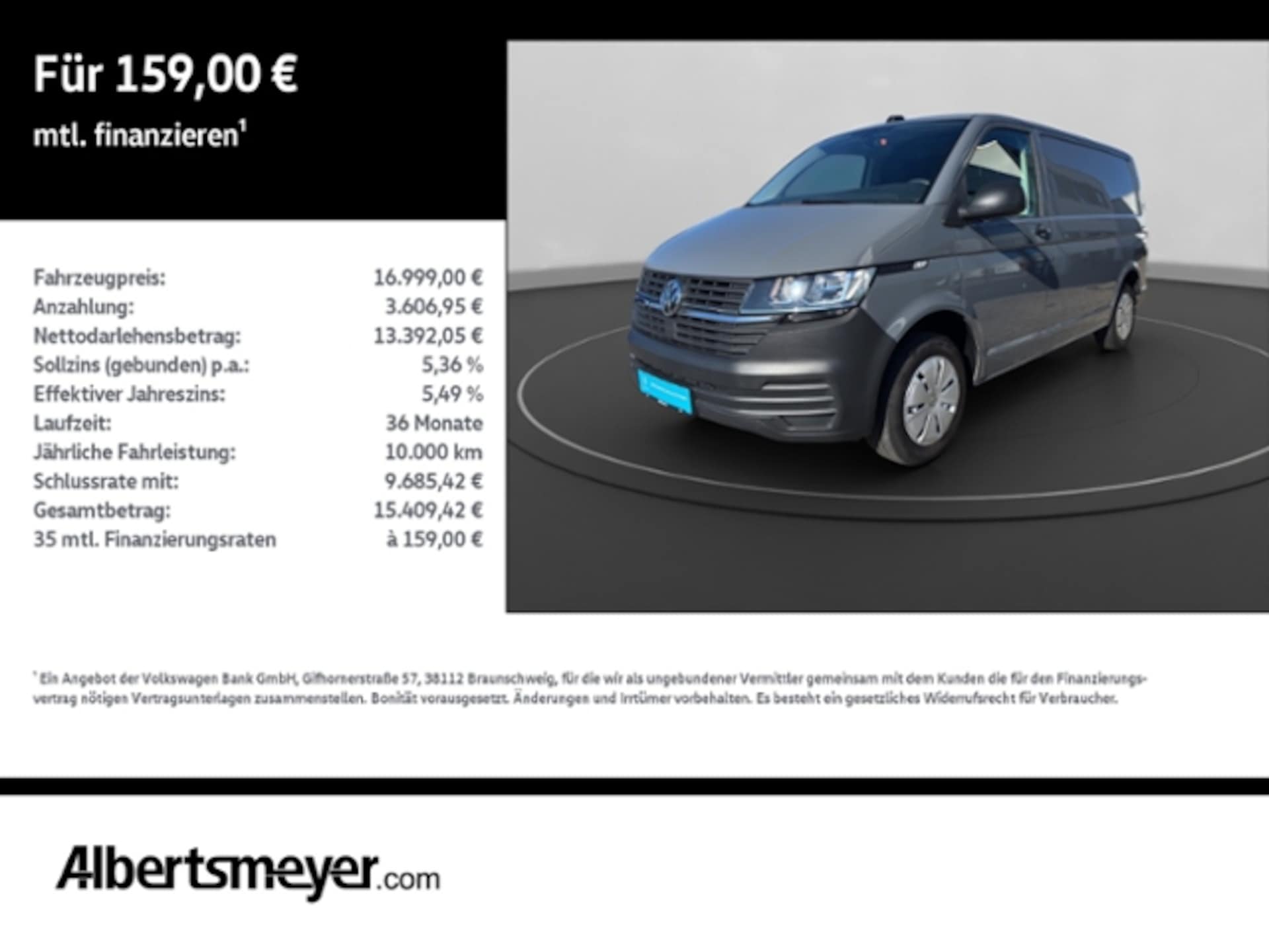Volkswagen T6.1 Transporter Kasten kurzer Radstand