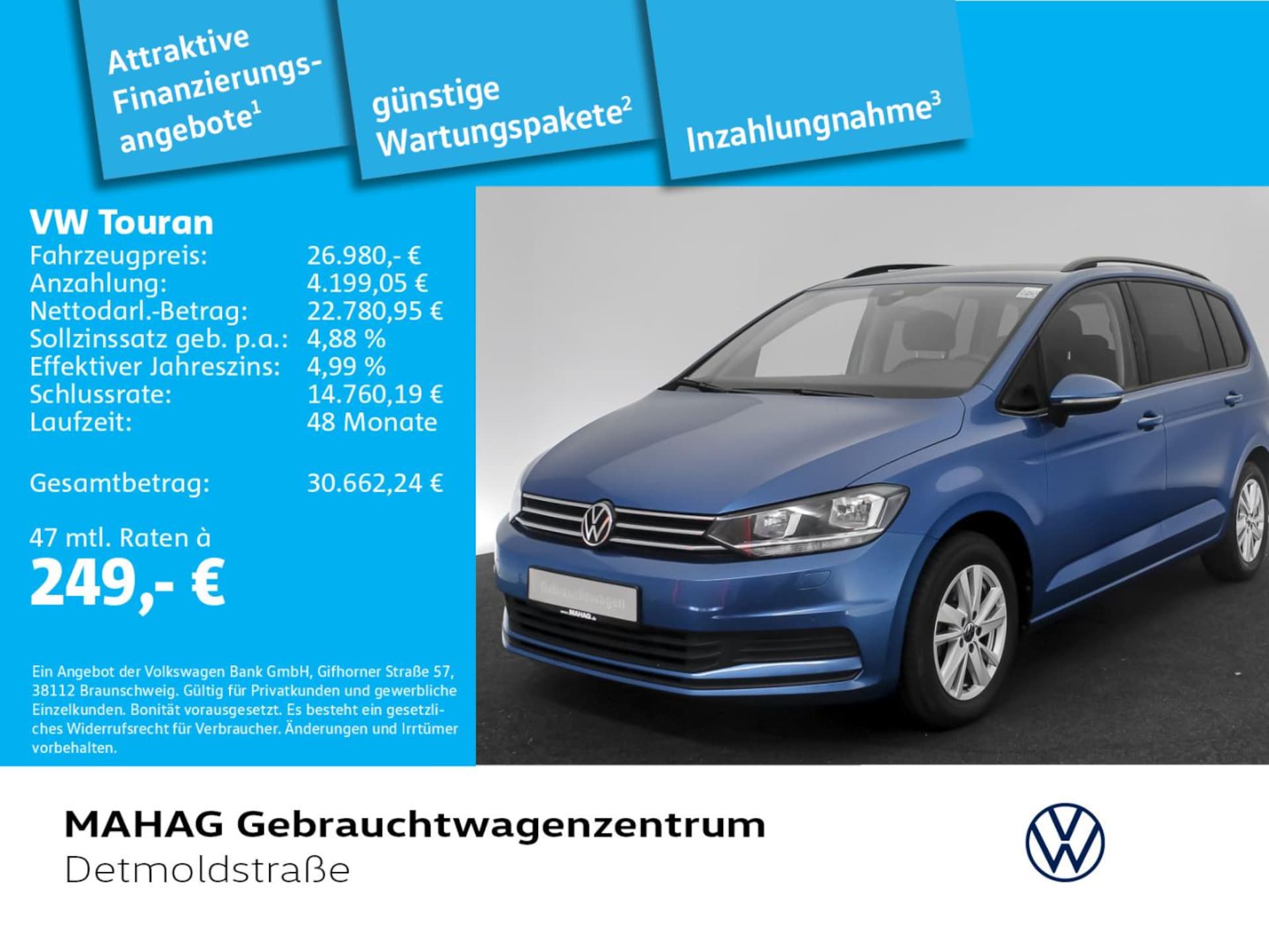 Volkswagen Touran occasion