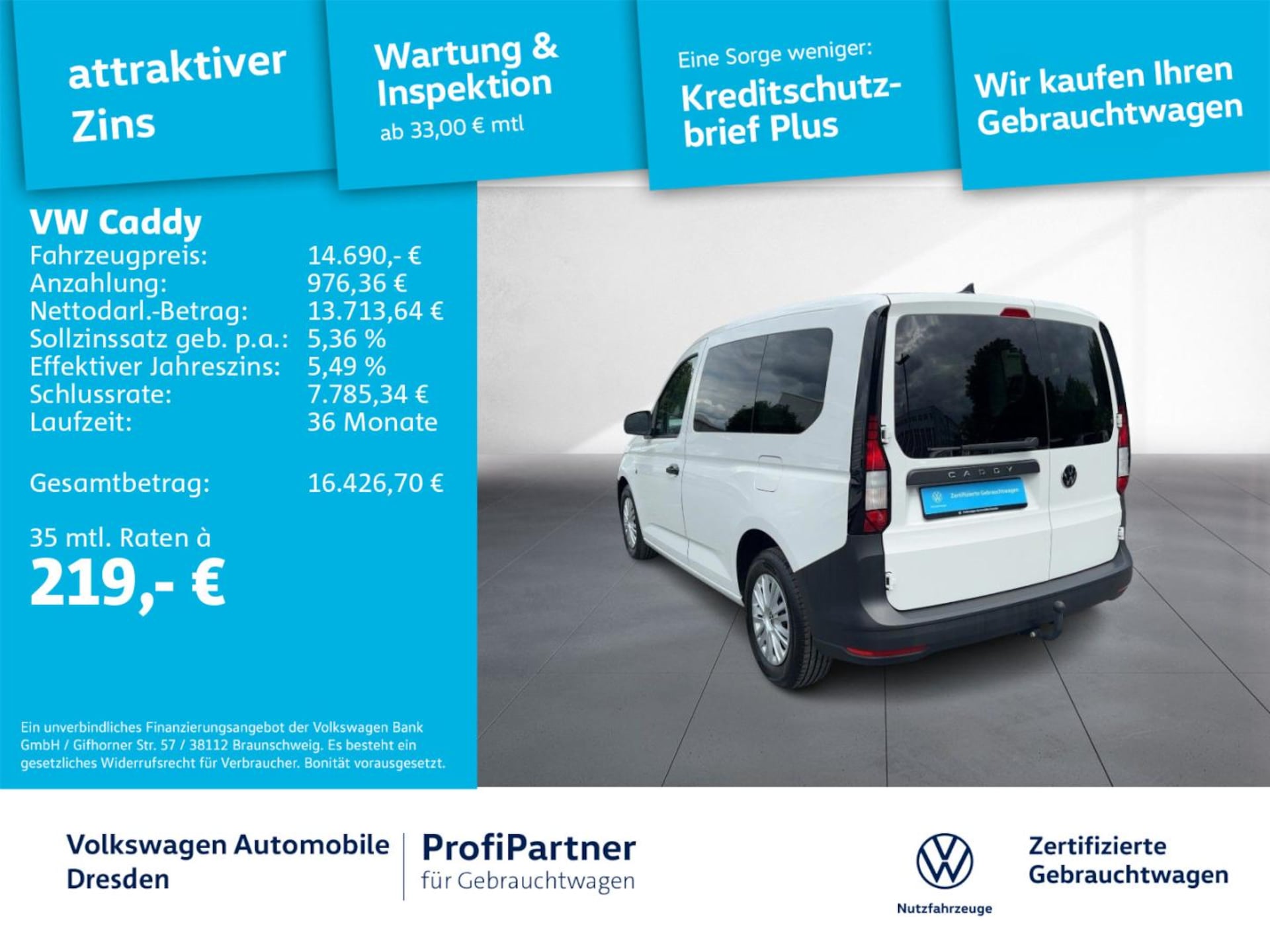 Volkswagen Caddy Kombi Basis-Modell