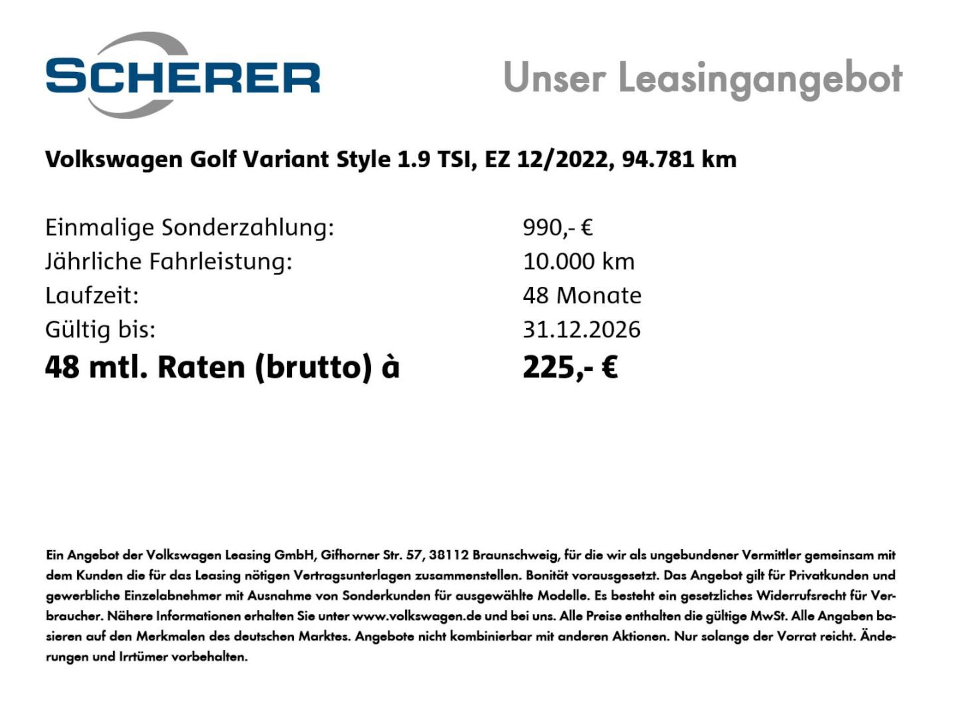 Volkswagen Golf Variant Style