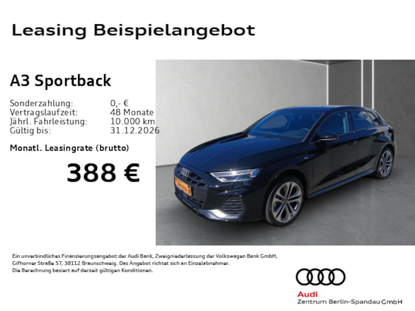 Bild über Audi A3 Sportback TFSI e TFSI e 150 kW S tronic - für weitere Informationen kontaktieren Sie den Audi Partner