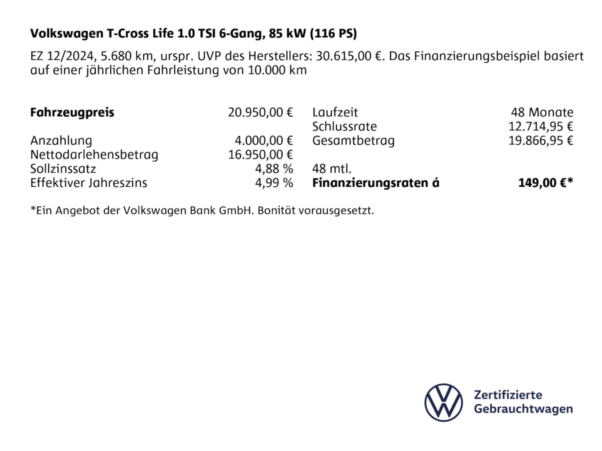 Volkswagen T-Cross Life