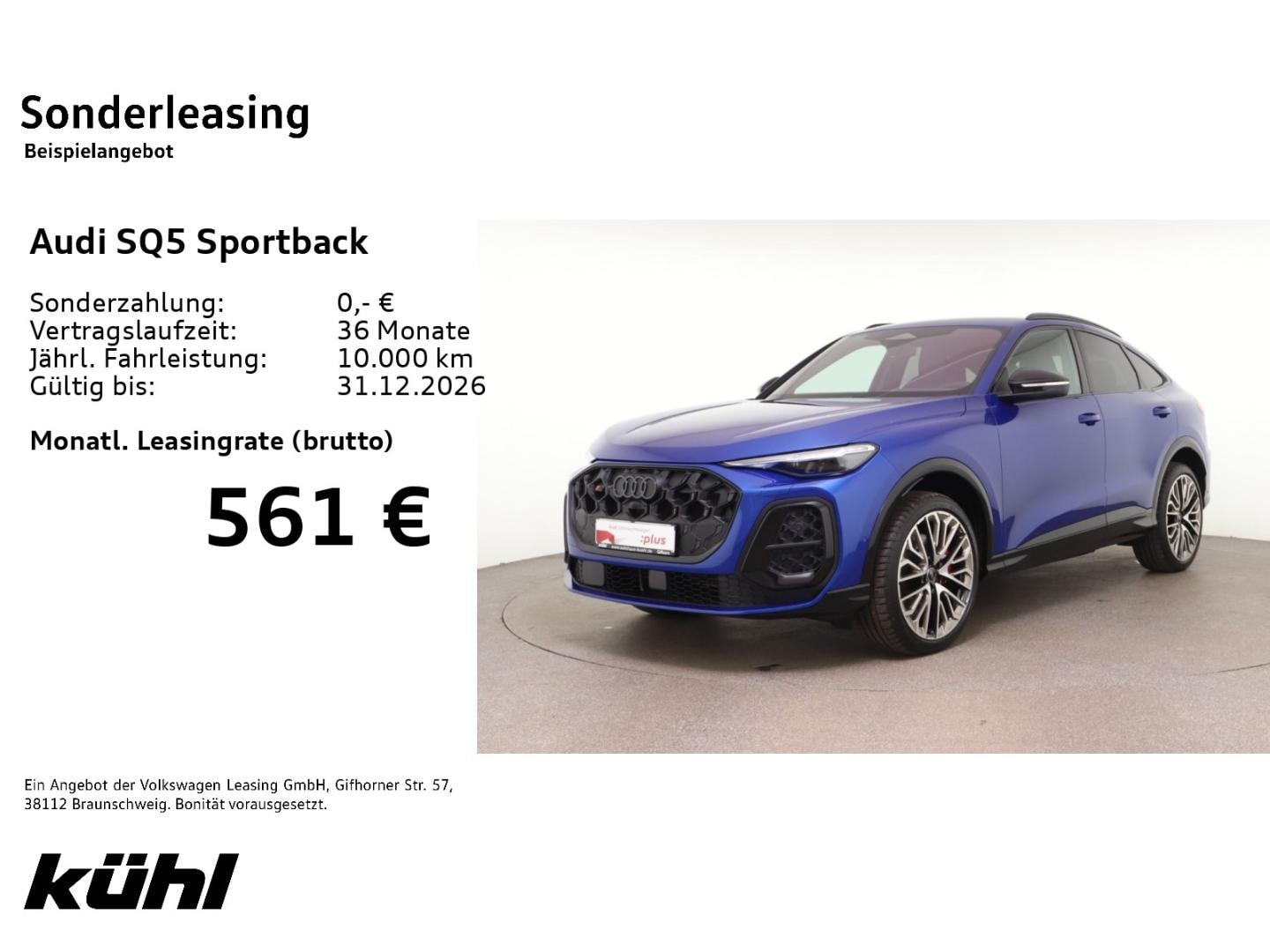 Bild über Audi SQ5 Sportback edition one mit Akzenten mythosschwarz TFSI 270 kW S tronic - für weitere Informationen kontaktieren Sie den Audi Partner