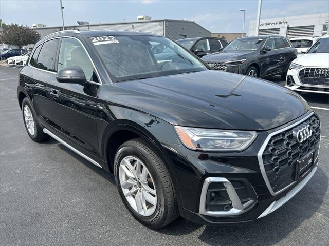Used 2022 Audi Q5 Premium with VIN WA1GAAFY4N2072145 for sale in Plains Township, PA