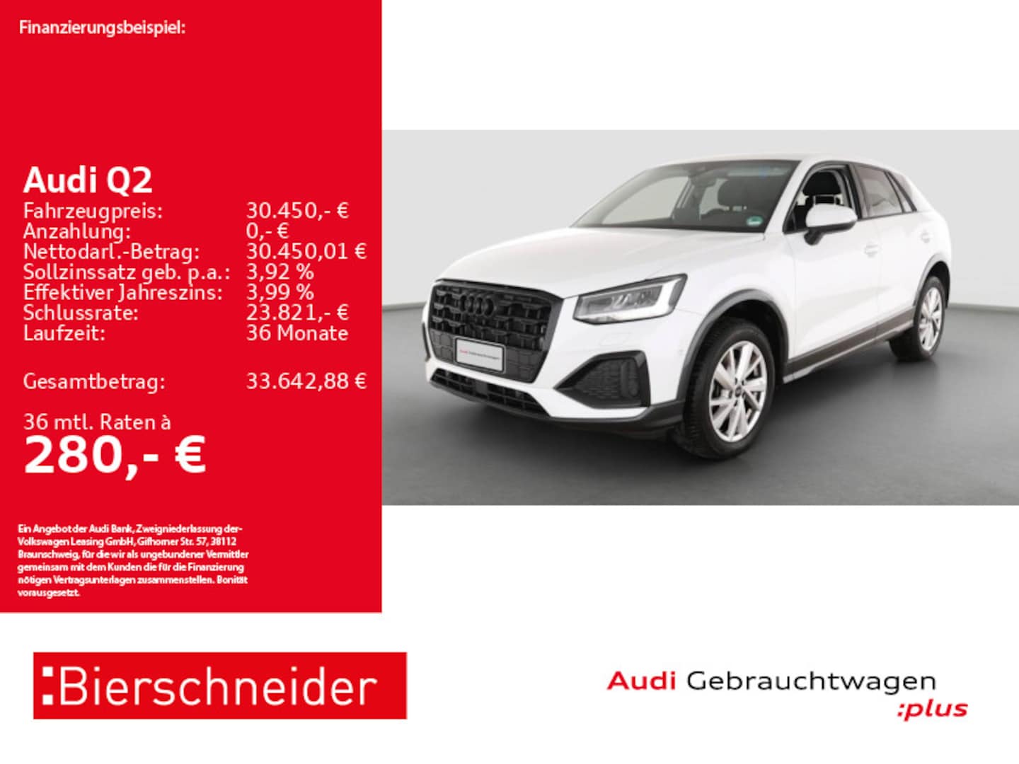 Bild über Audi Q2 advanced 40 TFSI quattro S tronic - für weitere Informationen kontaktieren Sie den Audi Partner