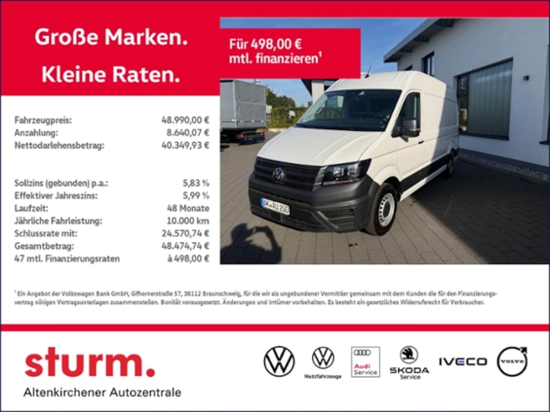 Volkswagen Crafter Kasten mittlerer Radstand