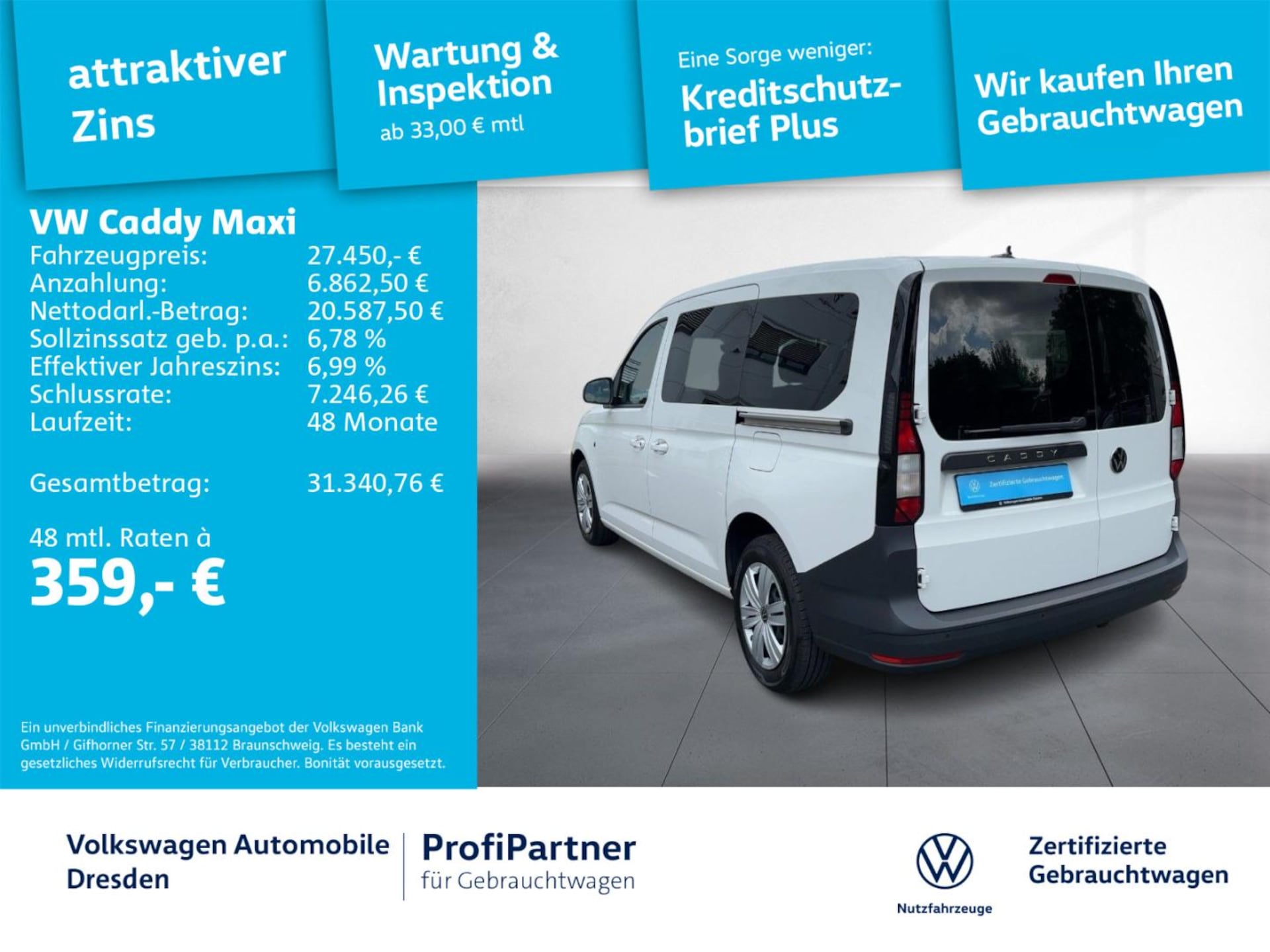 Volkswagen Caddy Maxi Basis-Modell