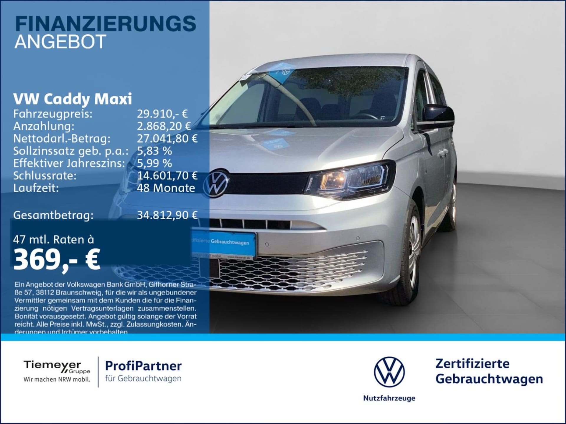 Volkswagen Caddy Maxi Basis-Modell