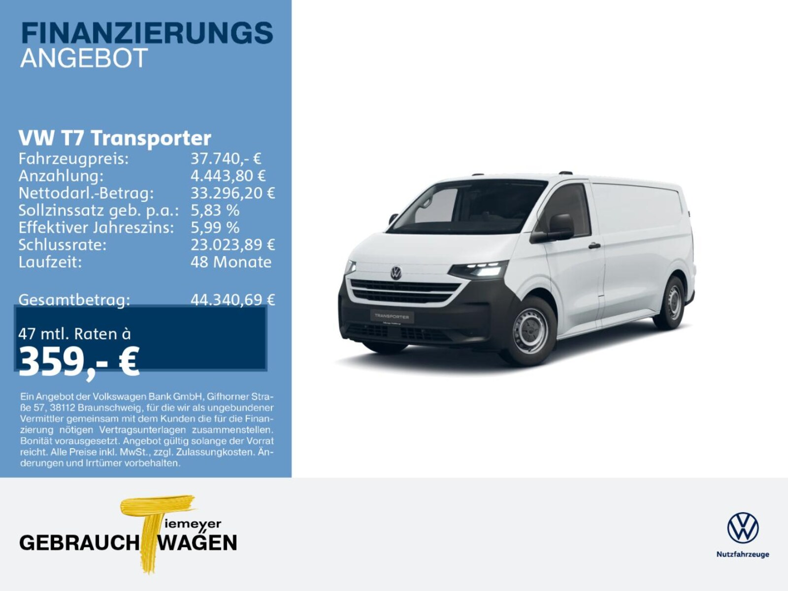 Volkswagen Transporter Kasten langer Radstand