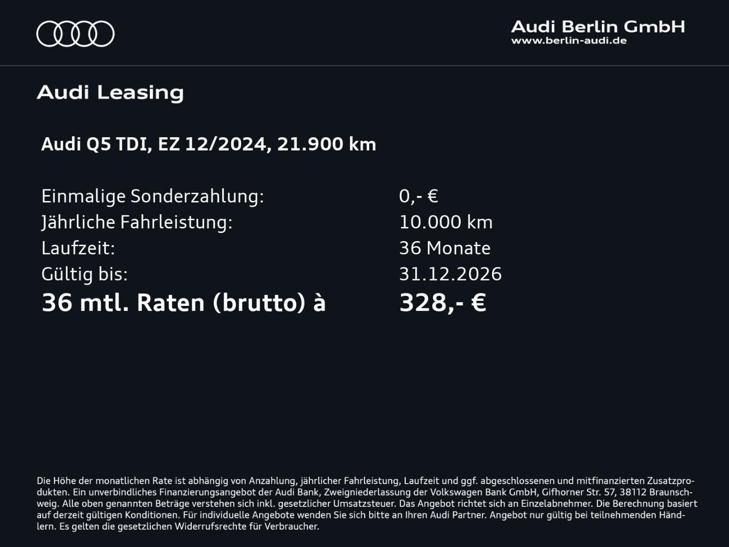 Bild über Audi Q5 35 TDI S tronic - für weitere Informationen kontaktieren Sie den Audi Partner