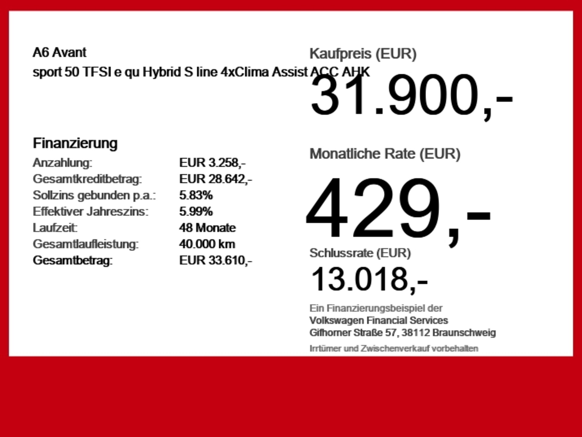 Audi A6 Avant TFSI e Sport