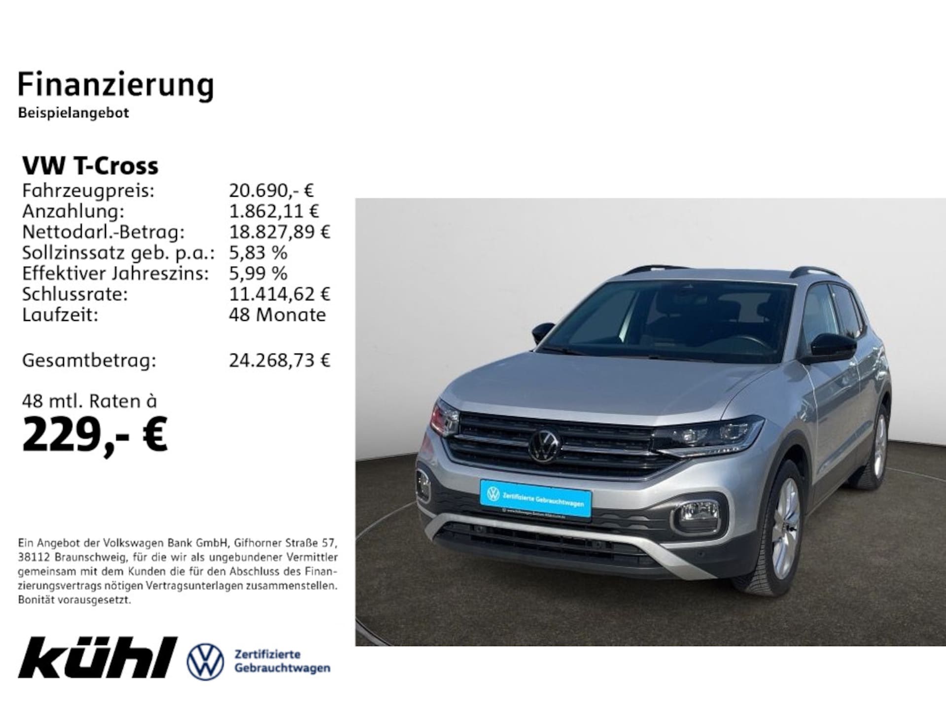 Volkswagen T-Cross — Volkswagen T-Cross T-Cross 1.0 TSI DSG Move Navi,LED,ACC,LM17