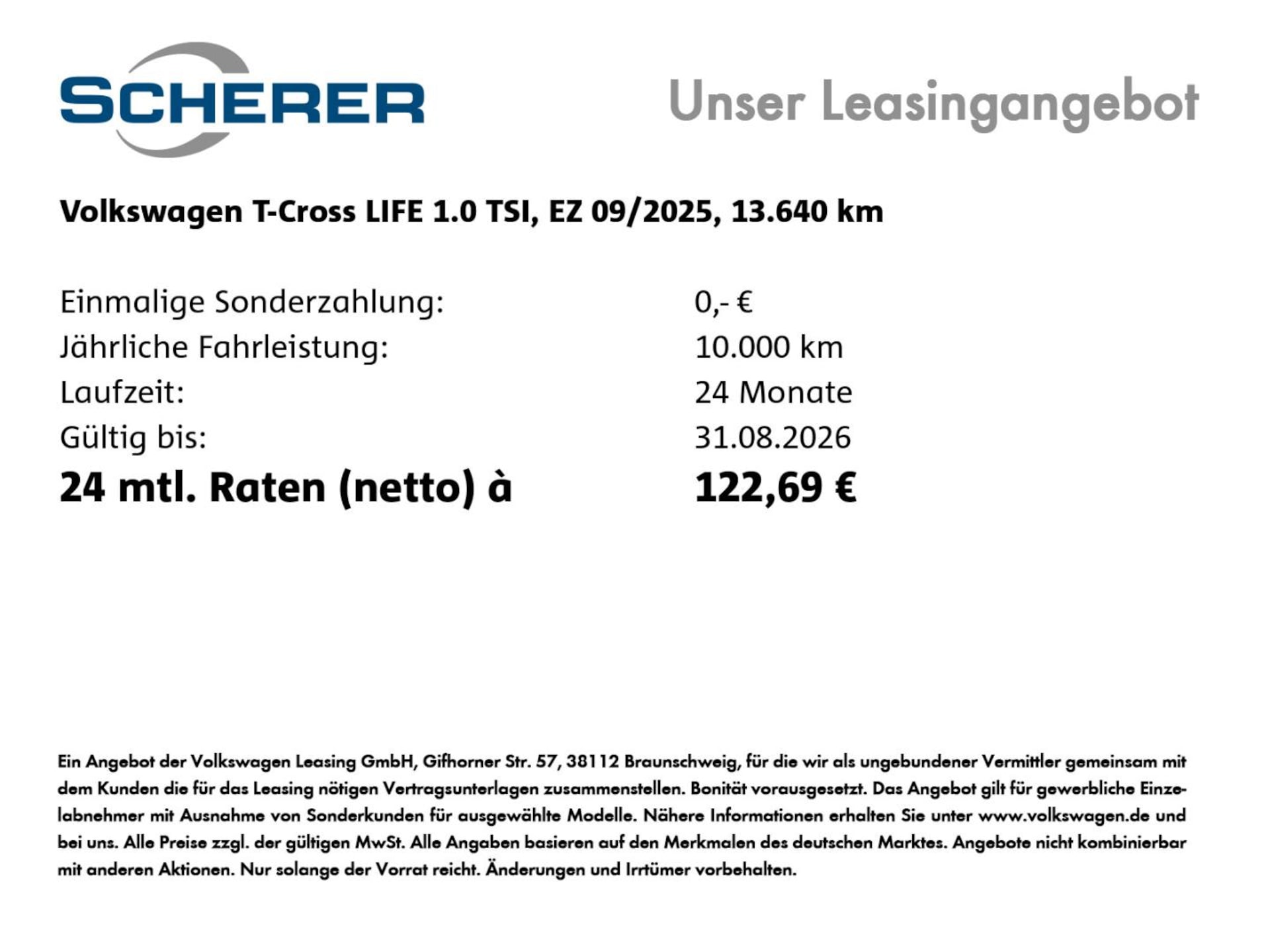 Volkswagen T-Cross Life