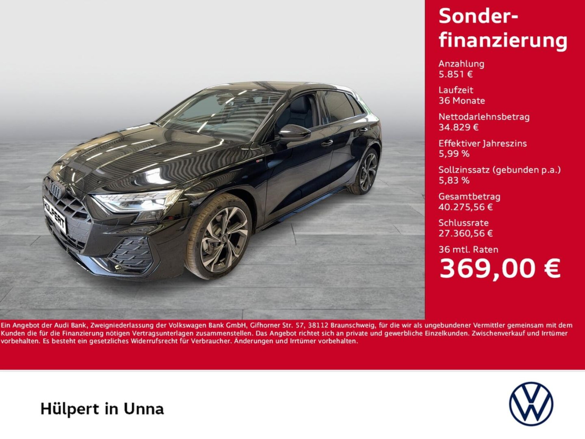 Audi A3 Sportback S line
