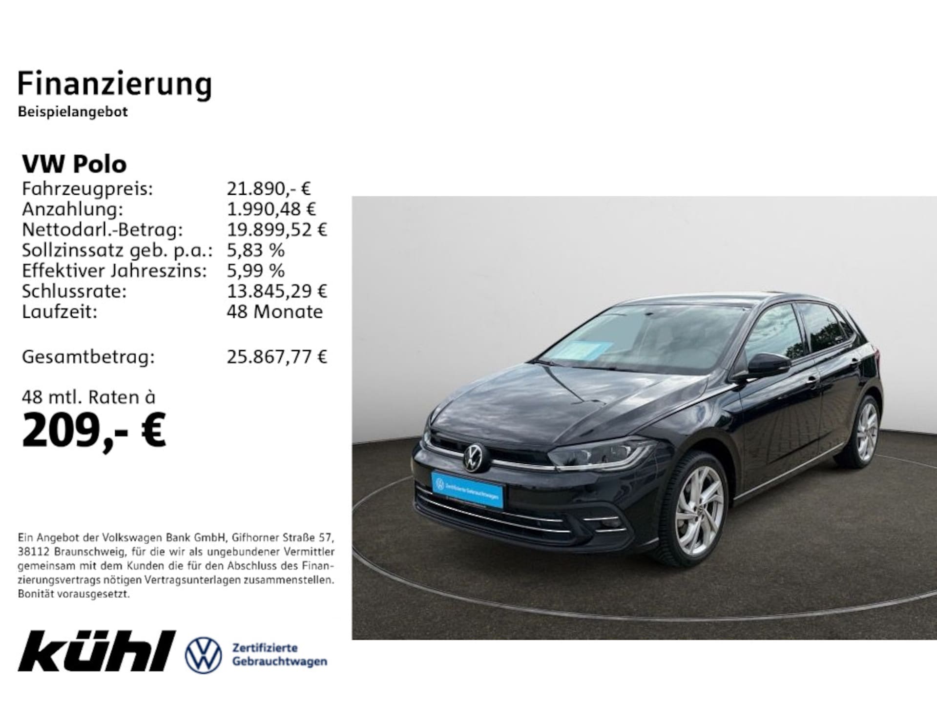 Volkswagen Polo — Volkswagen Polo Polo VI 1.0 TSI DSG Style Navi,AHK,LM17