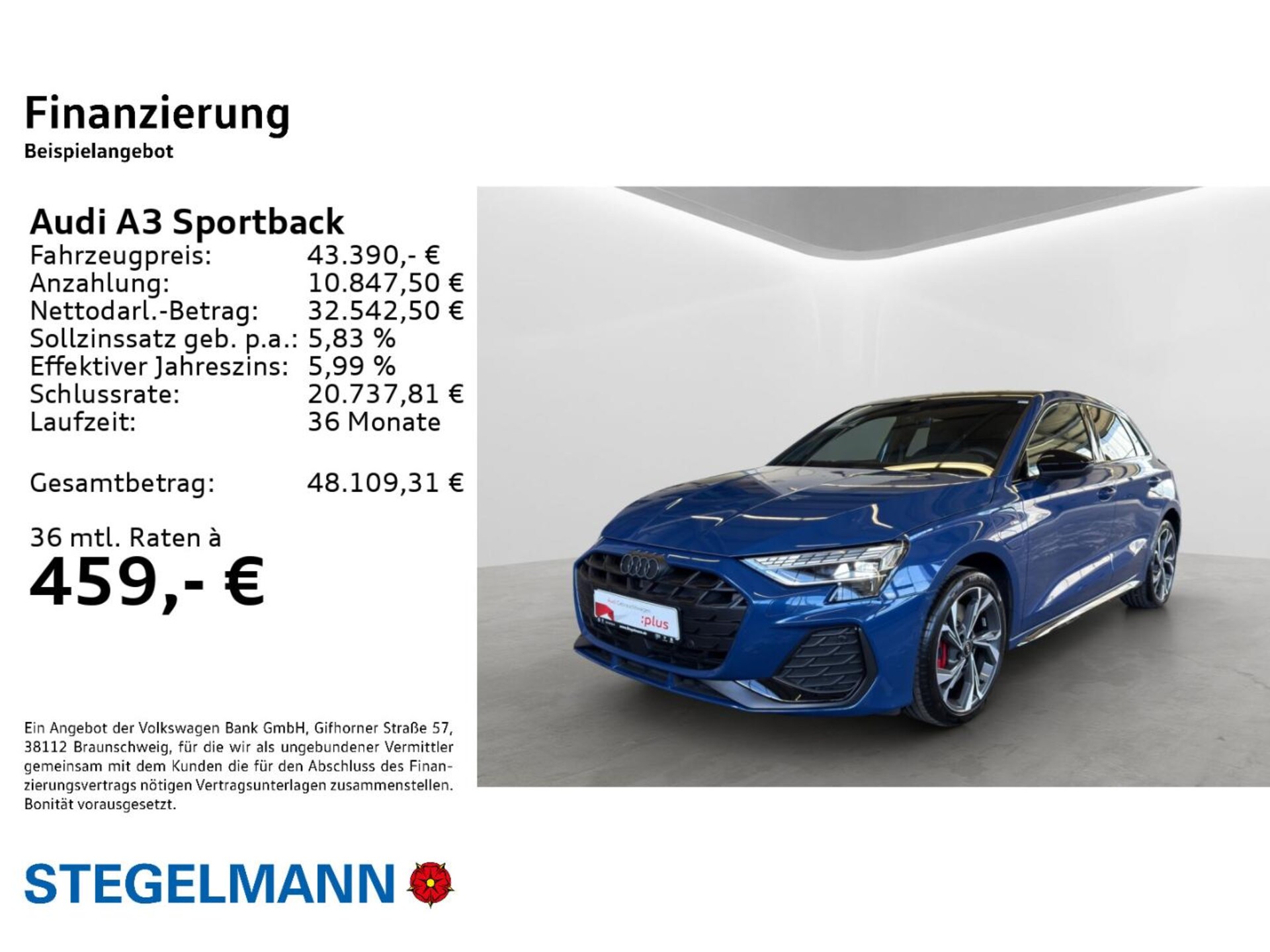 Audi A3 Sportback TFSI e S line