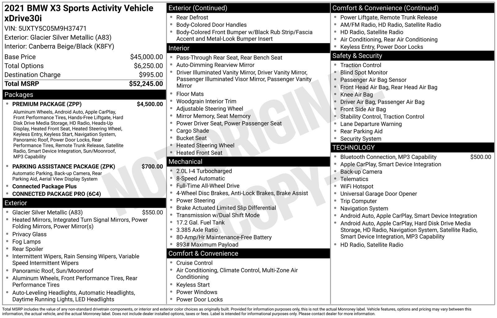 2021 BMW X3 xDrive30i's photo