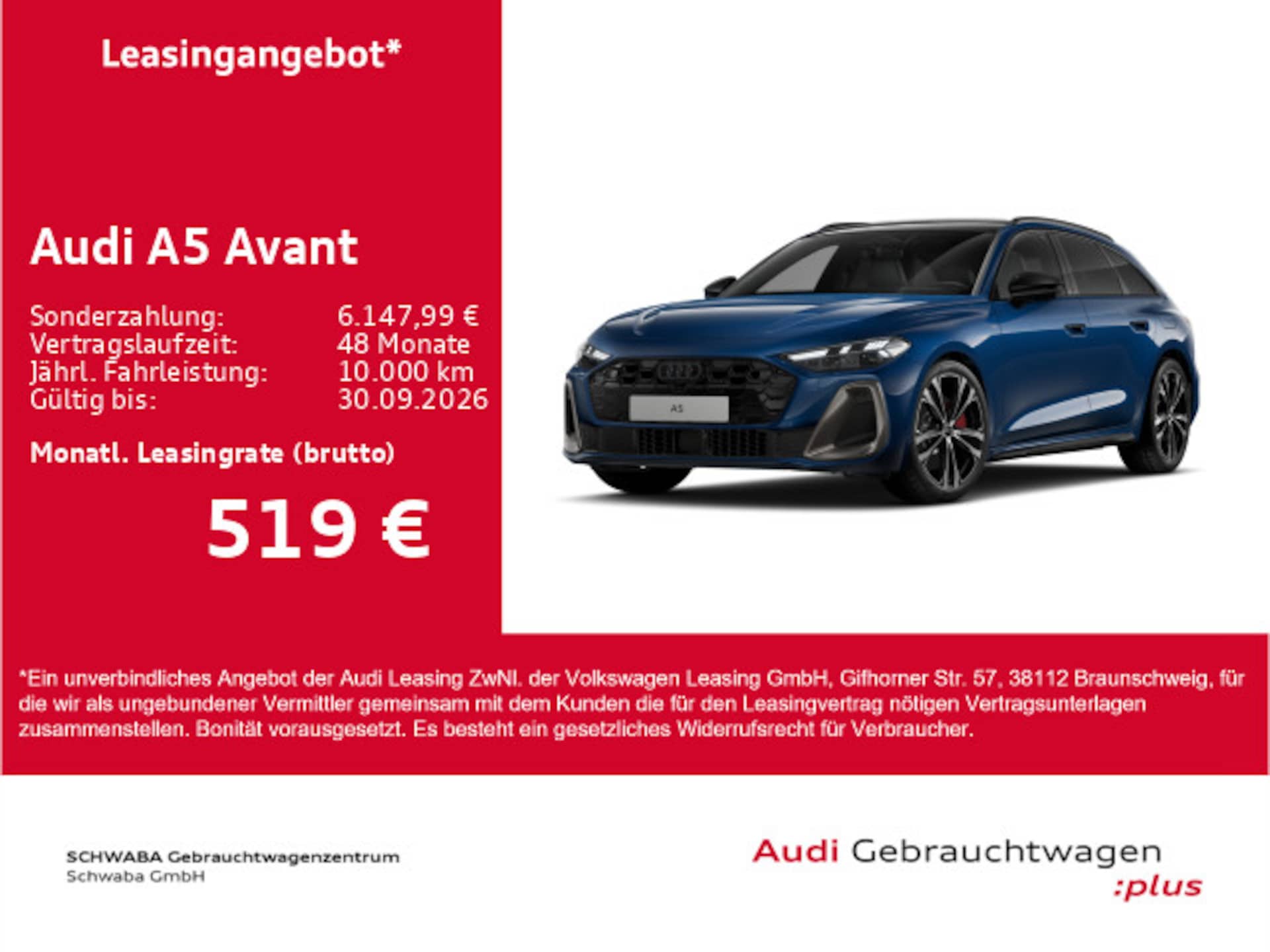 Audi A5 Avant e-hybrid edition one
