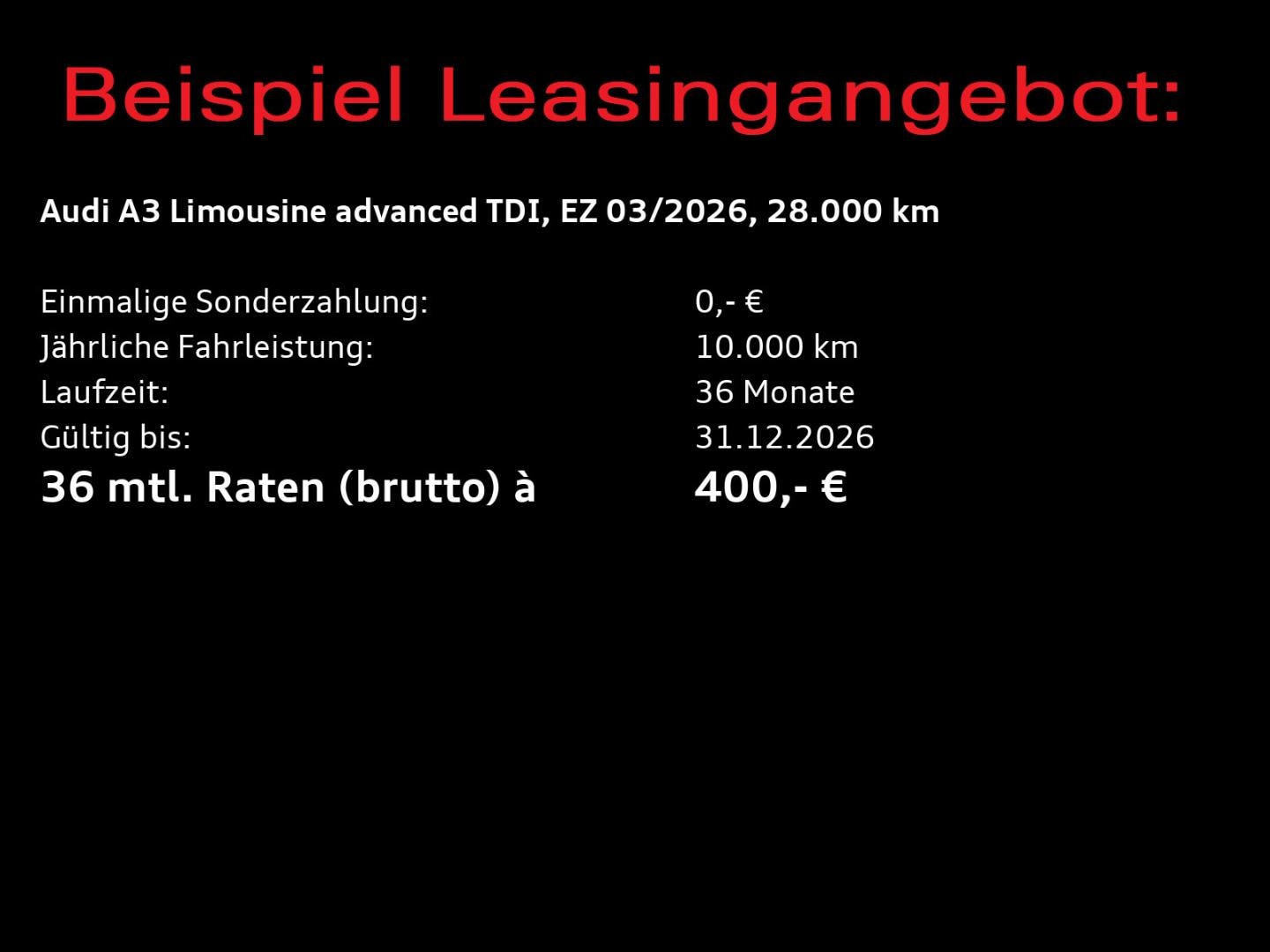 Bild über Audi A3 Limousine TDI S tronic - für weitere Informationen kontaktieren Sie den Audi Partner