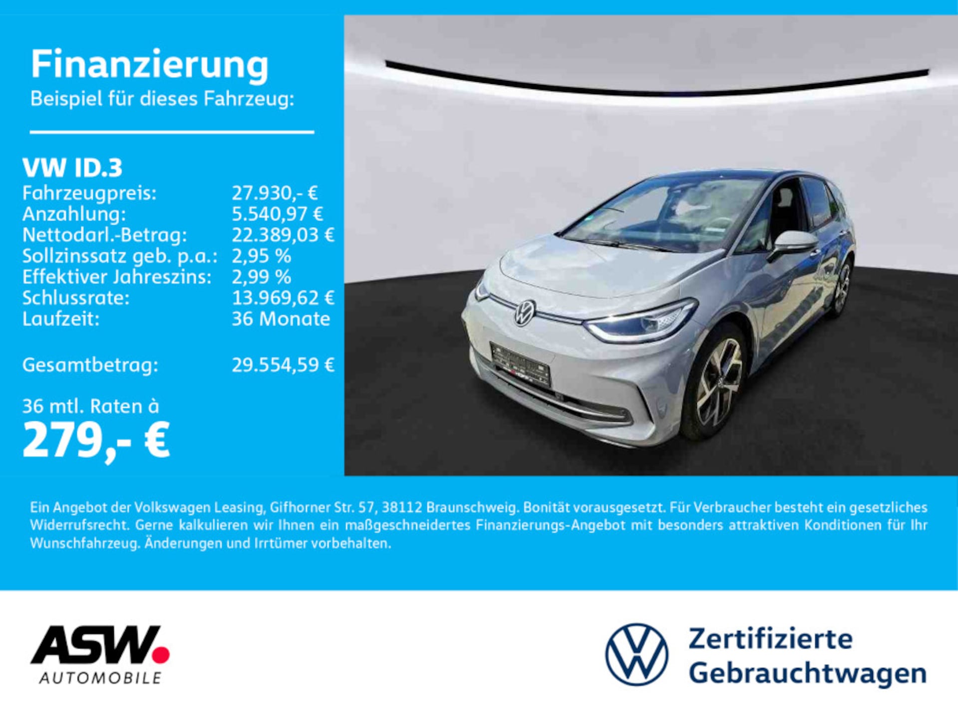 Volkswagen ID.3 — Volkswagen ID.3 ID.3 Pro LED Navi AHK WÄPU ACC RFK PDC SHZ