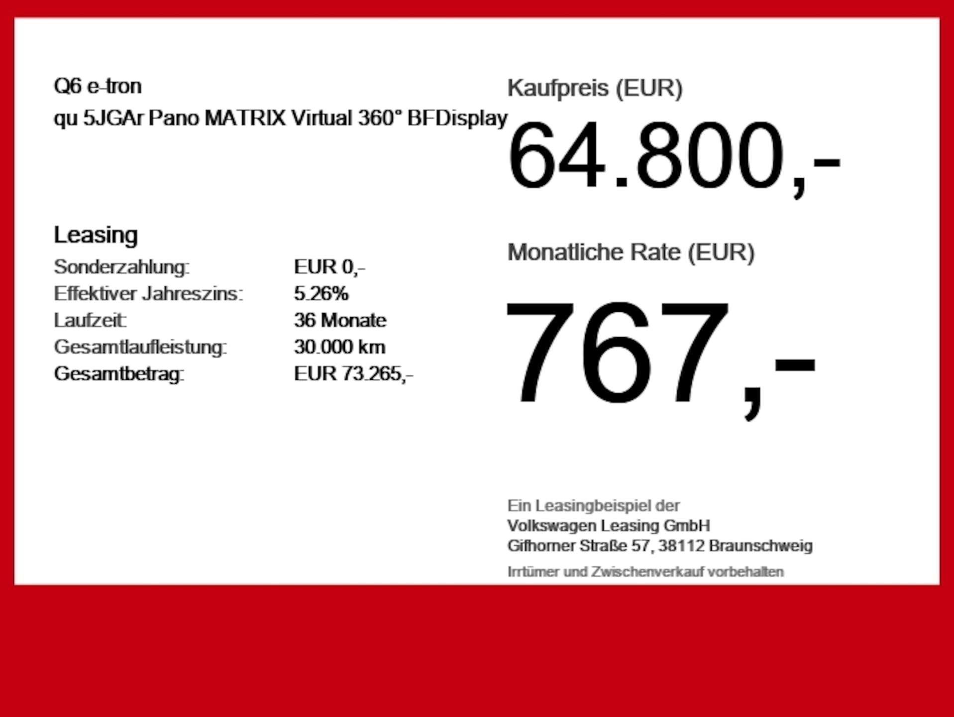 Audi Q6 SUV e-tron