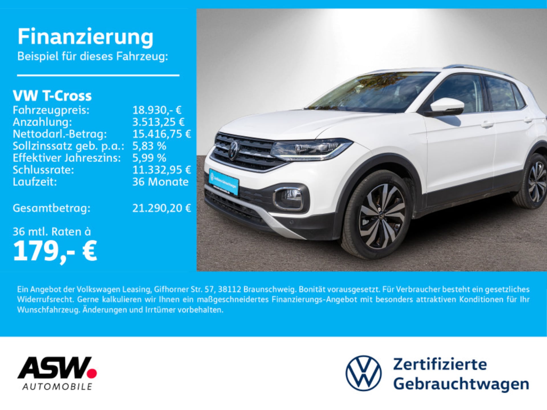 Volkswagen T-Cross — Volkswagen T-Cross T-Cross Style 1.5 TSI DSG LED Navi SHZ RFK ACC