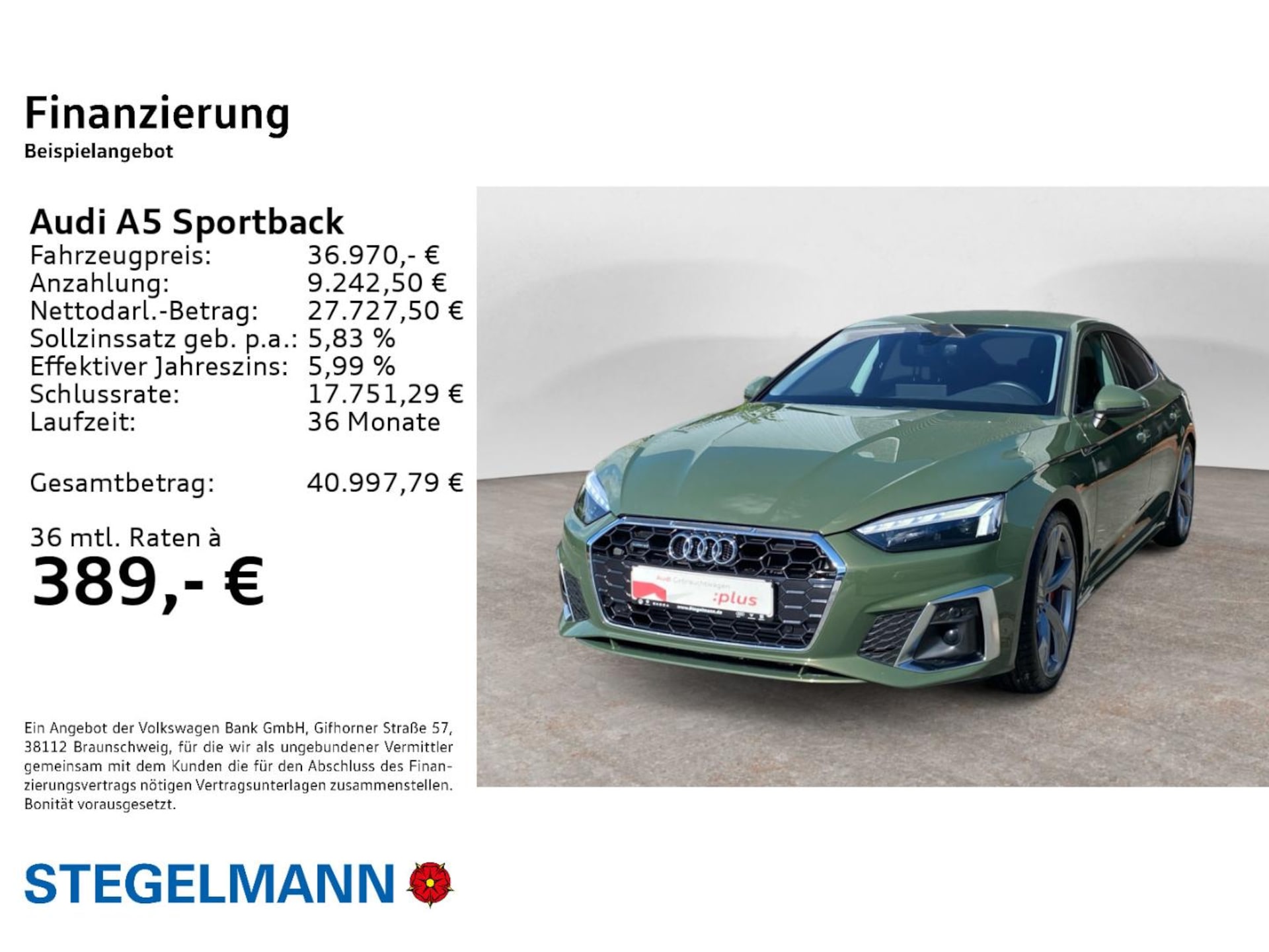 Audi A5 Sportback S line business