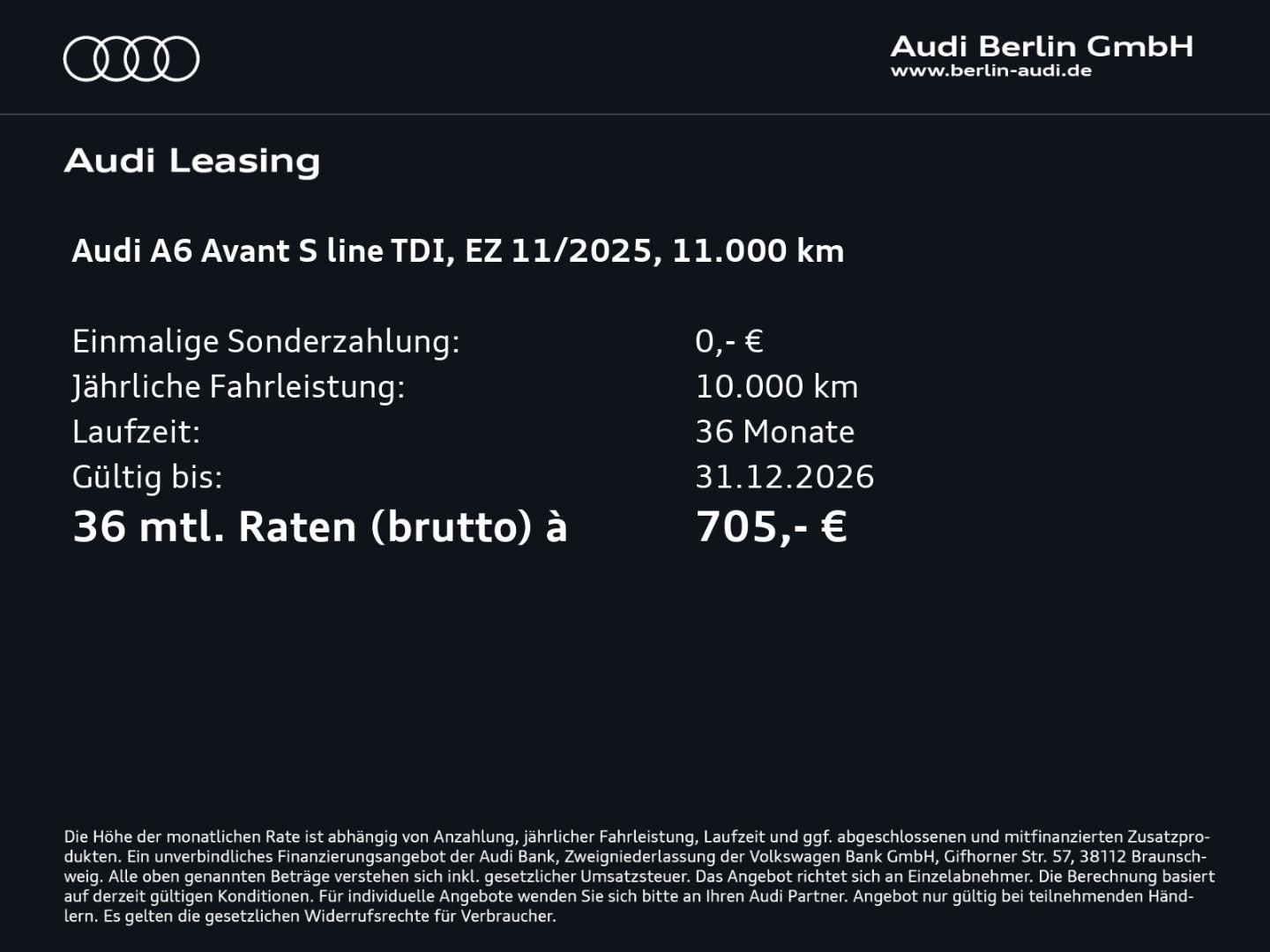 Bild über Audi A6 Avant TDI quattro 150 kW S tronic - für weitere Informationen kontaktieren Sie den Audi Partner