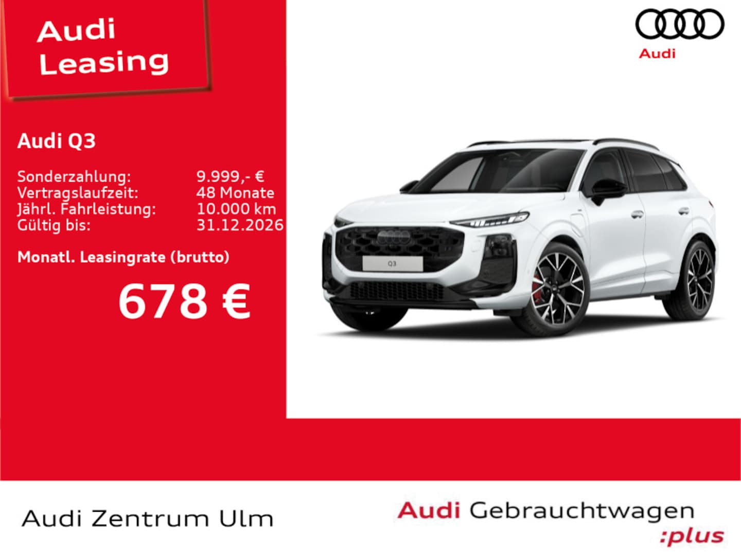 Bild über Audi Q3 SUV e-hybrid e-hybrid 200 kW S tronic - für weitere Informationen kontaktieren Sie den Audi Partner