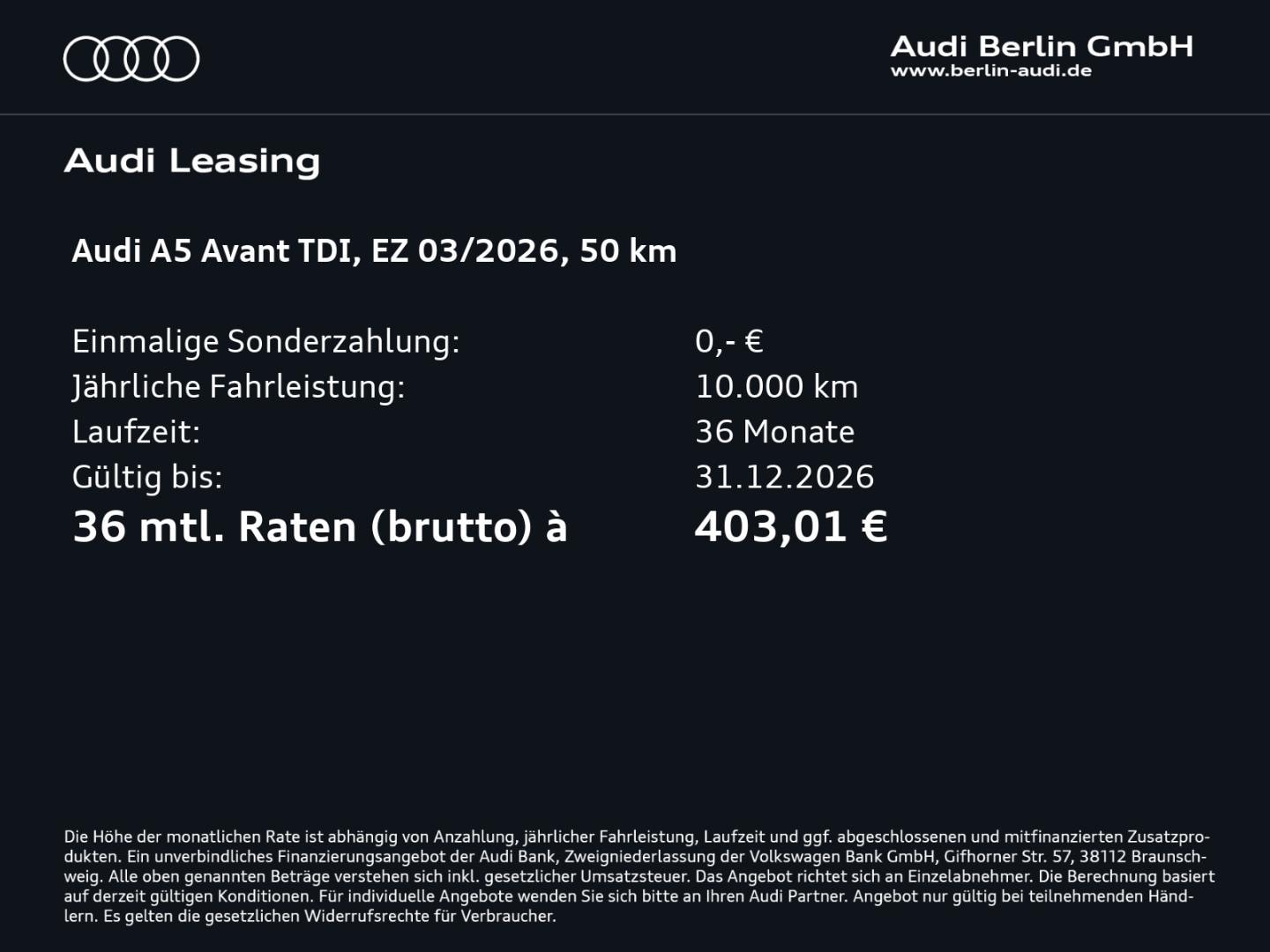 Bild über Audi A5 Avant TDI quattro 150 kW S tronic - für weitere Informationen kontaktieren Sie den Audi Partner