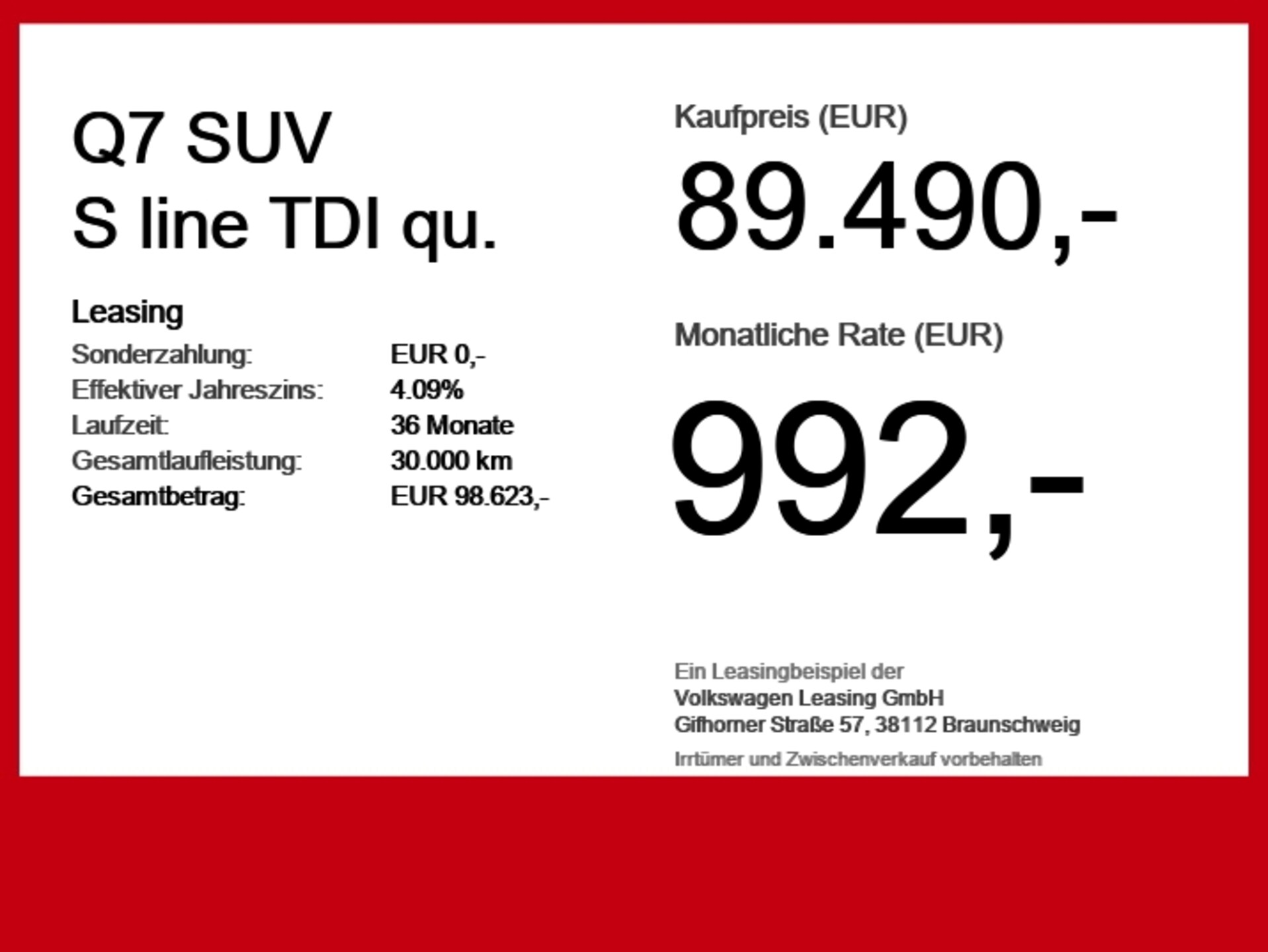 Audi Q7 SUV S line