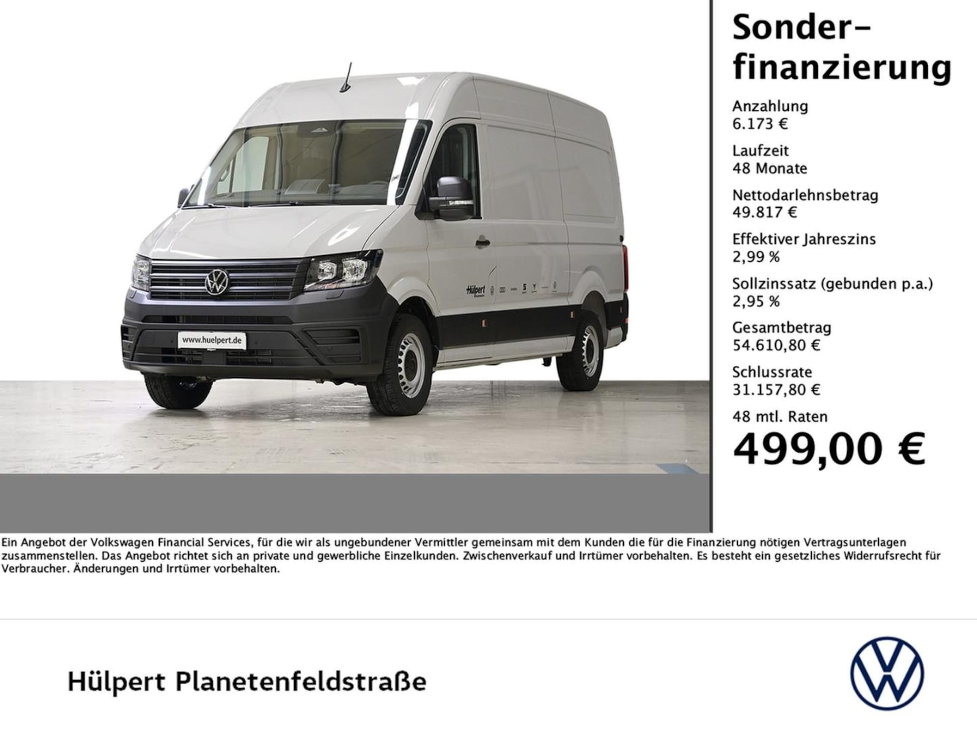 Volkswagen Crafter Kasten mittlerer Radstand