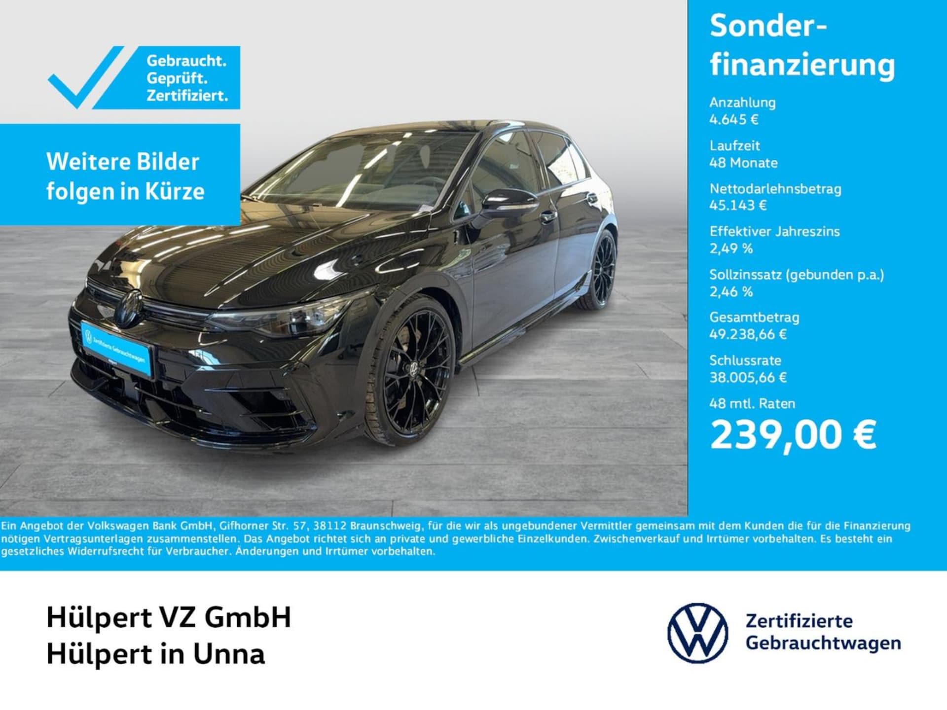 Volkswagen Golf R Black Edition