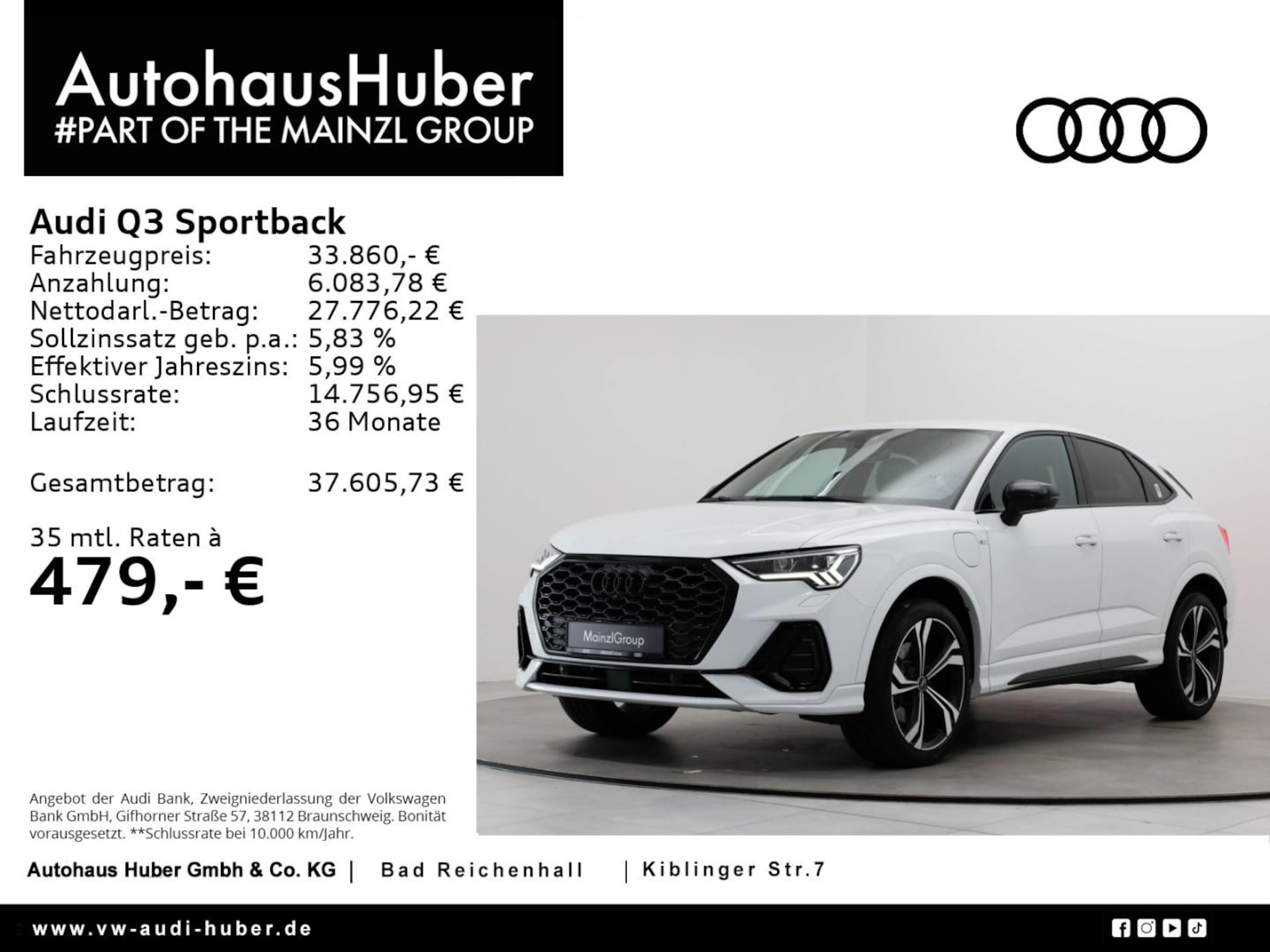 Audi Q3 Sportback TFSI e S line