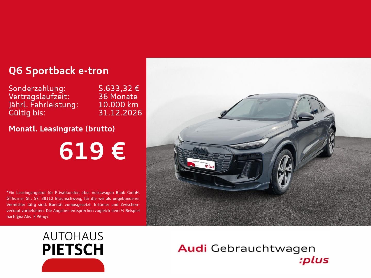 Bild über Audi Q6 Sportback e-tron e-tron - für weitere Informationen kontaktieren Sie den Audi Partner