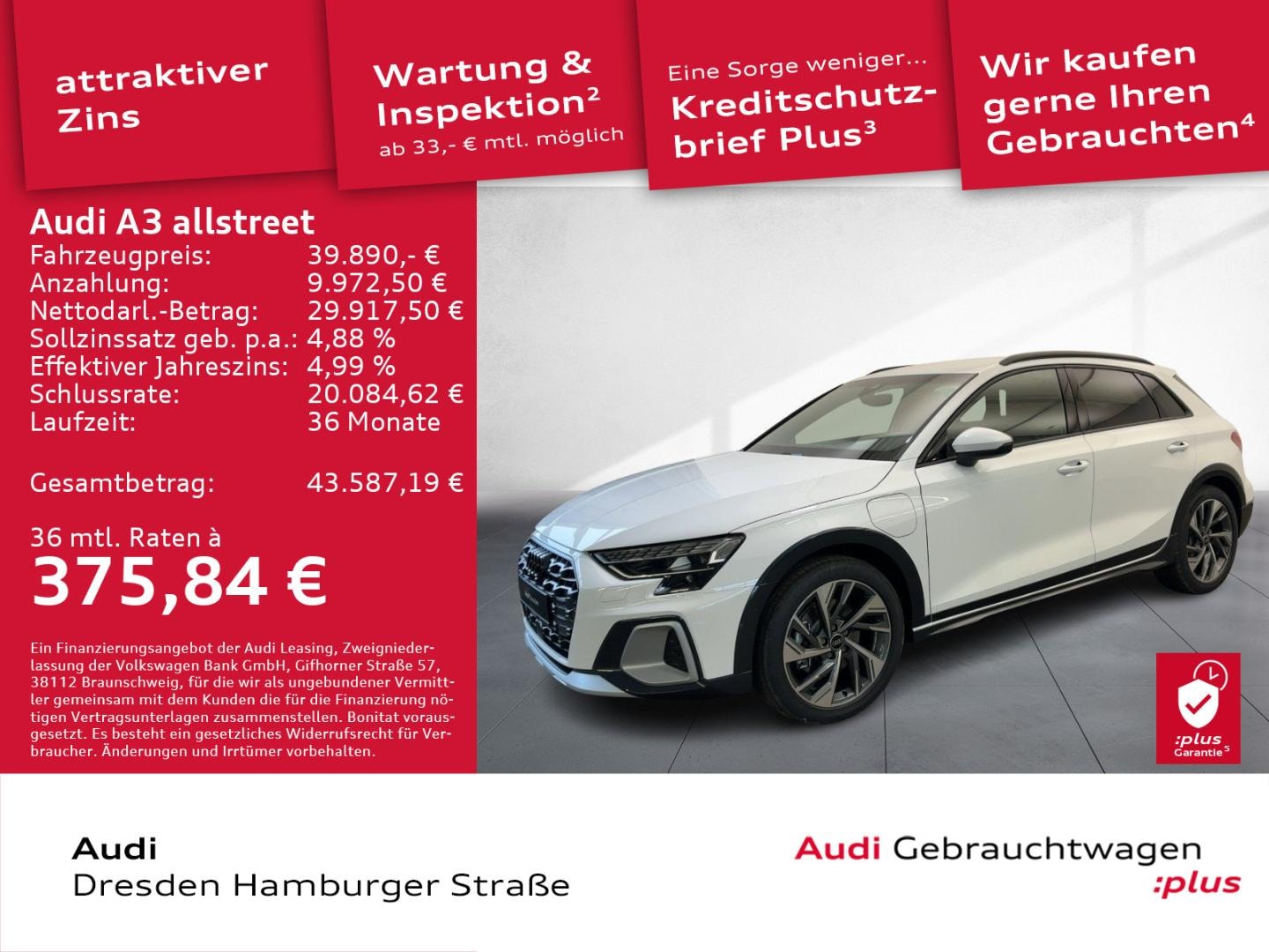 Bild über Audi A3 allstreet TFSI e 40 TFSI e S tronic - für weitere Informationen kontaktieren Sie den Audi Partner