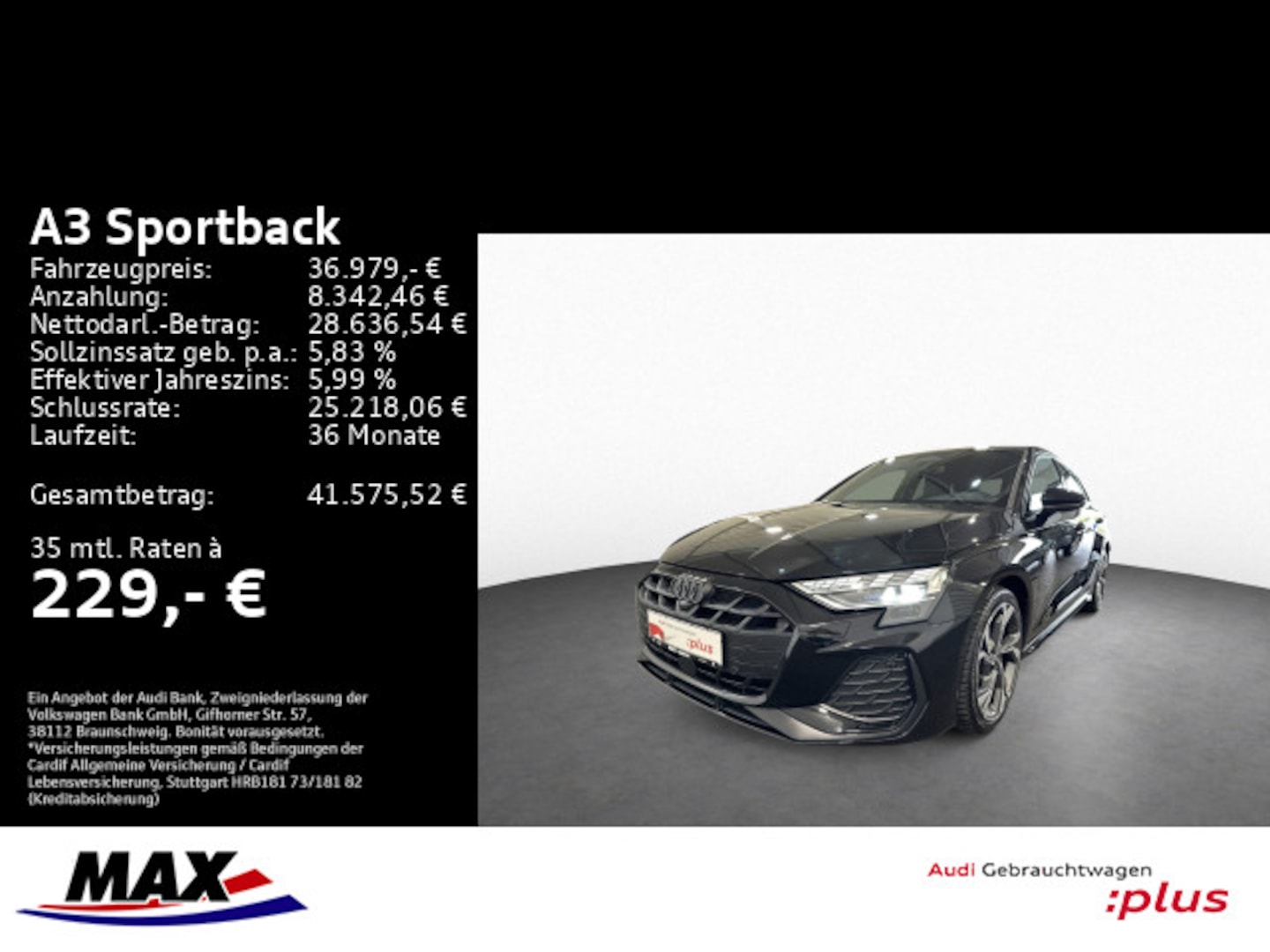 Bild über Audi A3 Sportback TDI S tronic - für weitere Informationen kontaktieren Sie den Audi Partner
