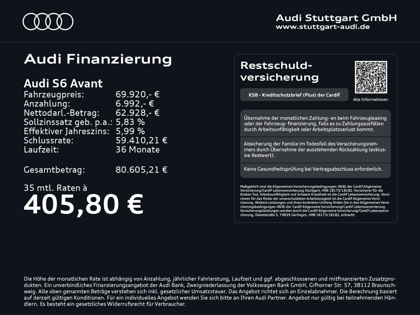 Bild über Audi S6 Avant TDI quattro tiptronic - für weitere Informationen kontaktieren Sie den Audi Partner