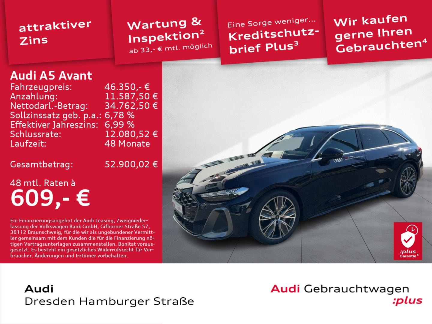 Bild über Audi A5 Avant e-hybrid e-hybrid quattro 220 kW S tronic - für weitere Informationen kontaktieren Sie den Audi Partner