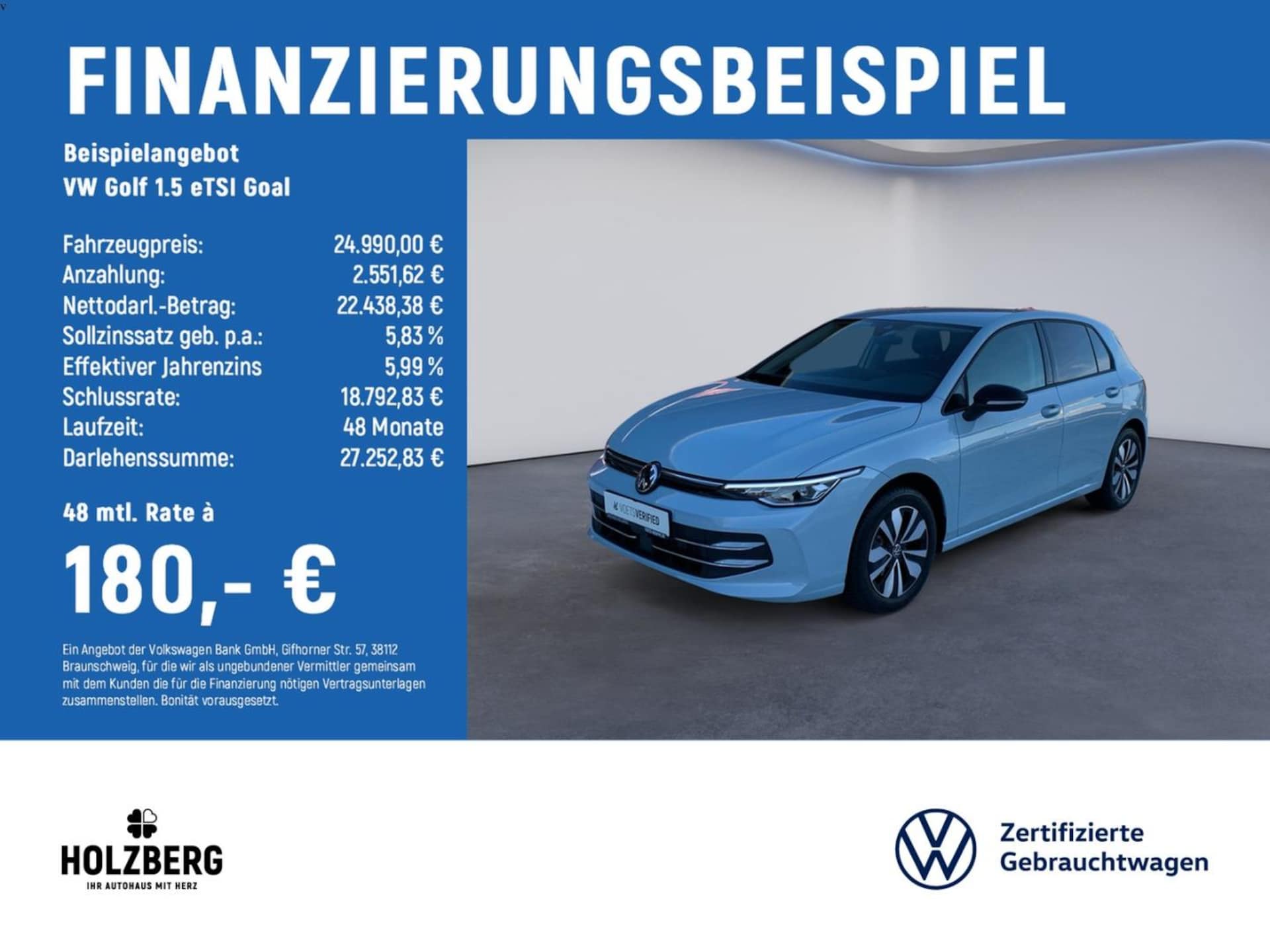 Volkswagen Golf 2025 — Golf 1.5 eTSI Goal NAVI+RFK+SZH