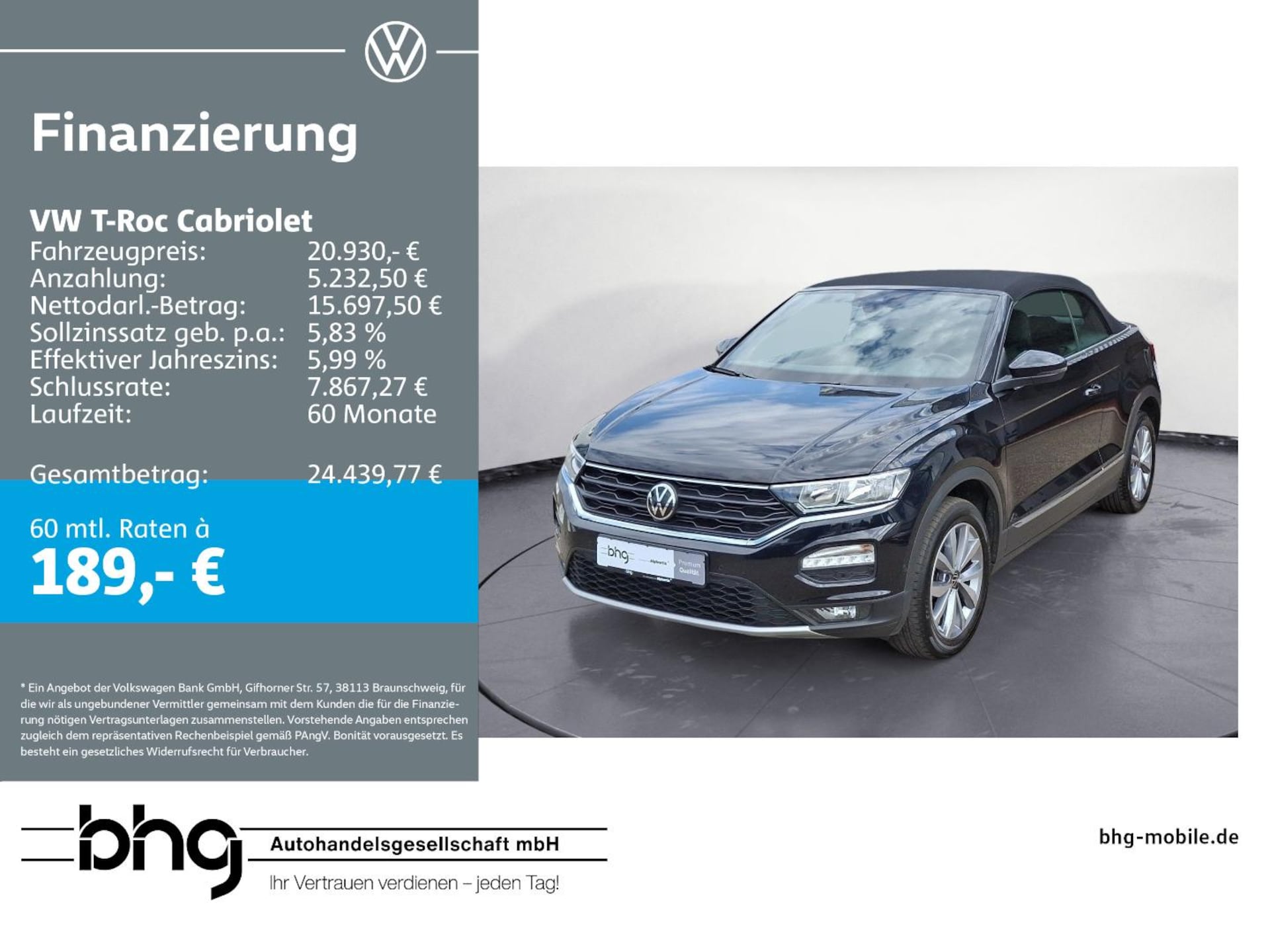 Volkswagen T-Roc Cabriolet Style